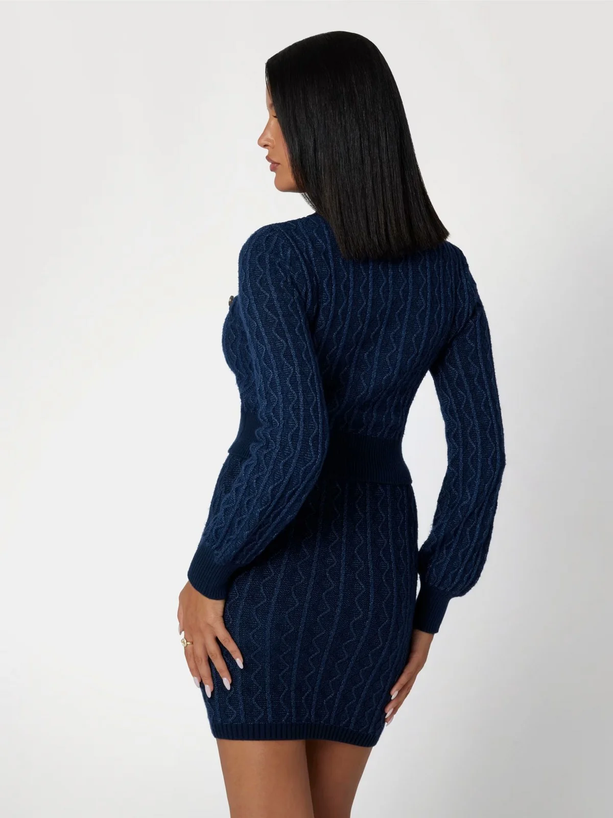 GUESS Cardigan Donna TIFFANY LS VN CARDI SWTR W4BR0F Z3K40 FB84 Blu - Image 5