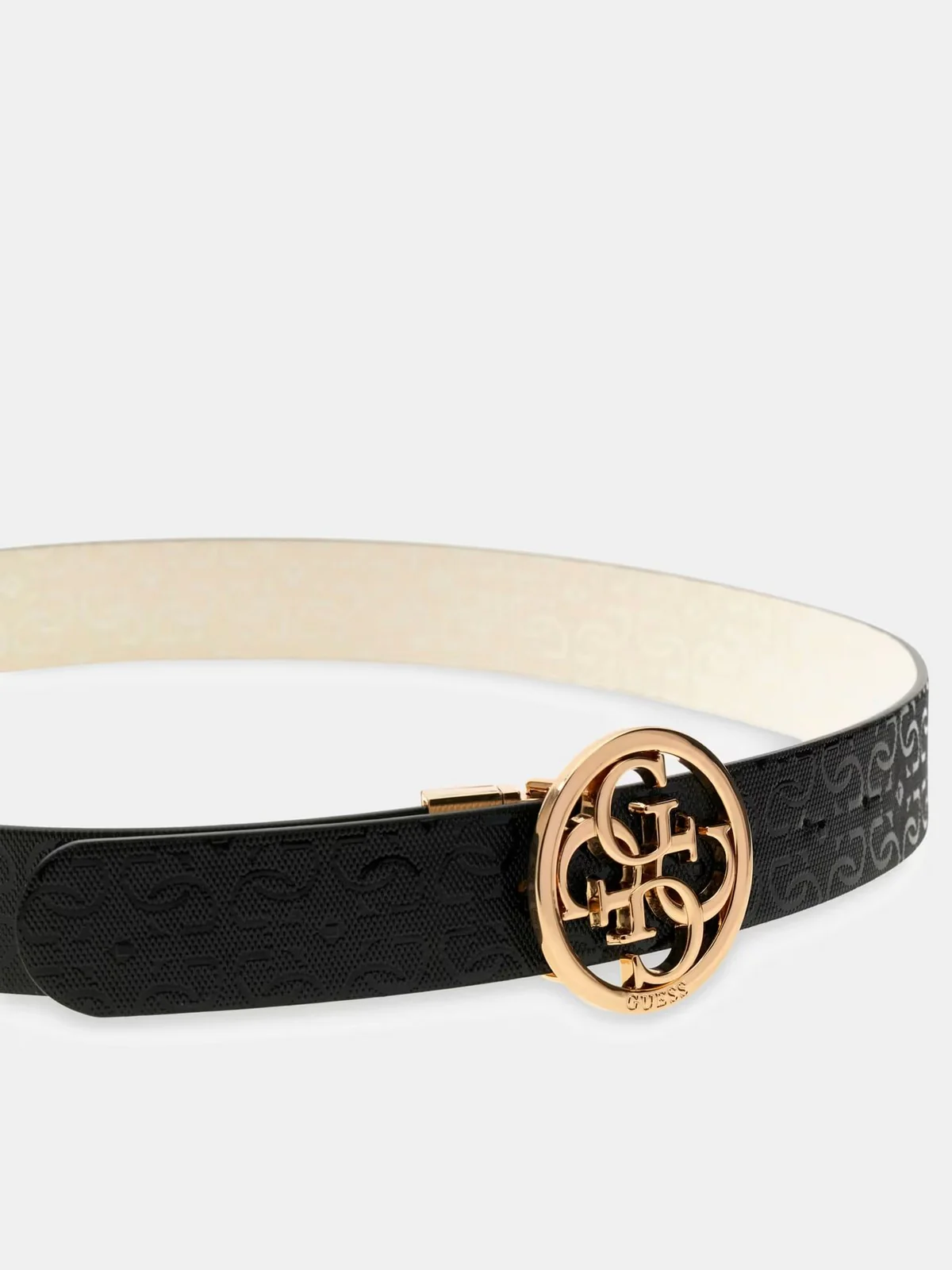 GUESS Cintura Donna STACEY ADJ&REV BELT H35 BW9319 P6135 BOF BLACK/OFF WHITE - Image 4