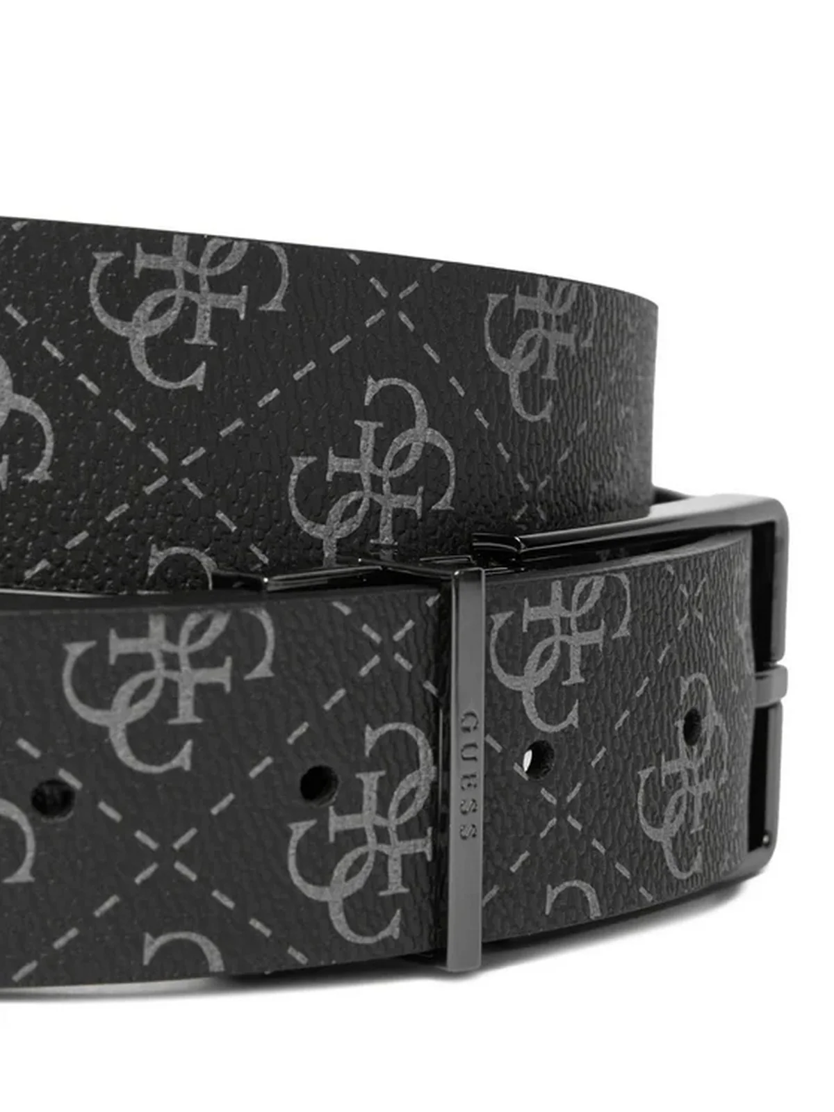 GUESS Cintura Uomo GIFT BELT + KEYRING GFBOXM P6104 DAB DARK BLACK - Image 5