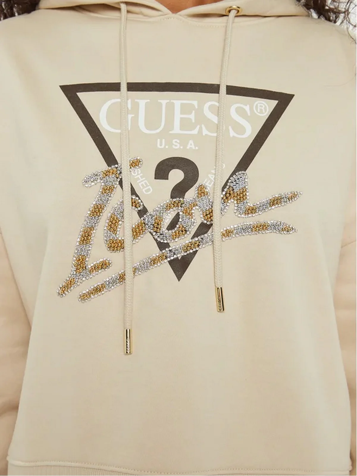 GUESS Felpa Donna HOODED ICON SWEATSHIRT W4BQ06 KB683 G1M5 Bianco - Image 4
