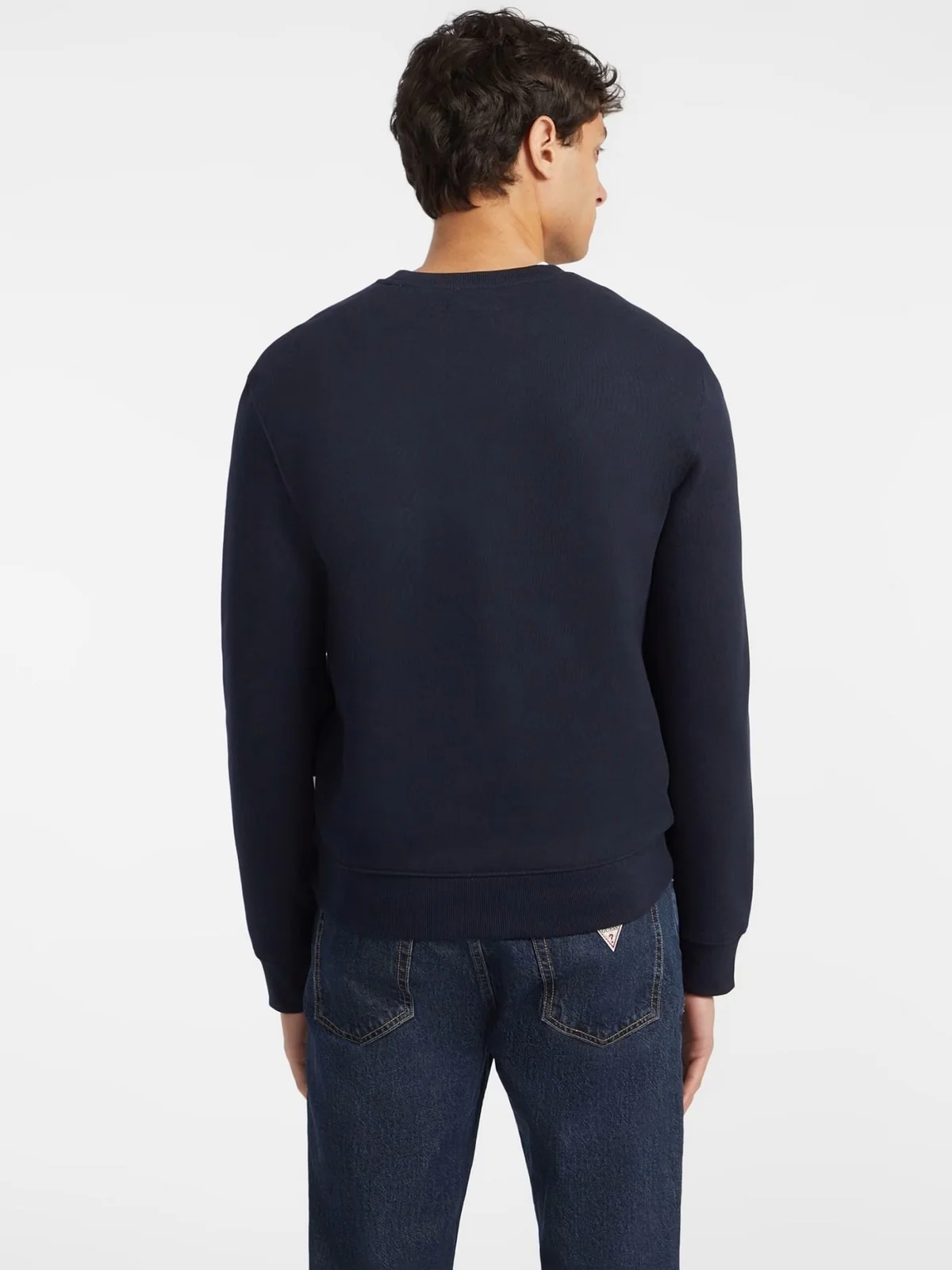 GUESS Felpa Uomo GJ CN SLIM LOGO EMB SWEAT M4YQ19 K9V31 A71W DARING OCEAN - Image 4
