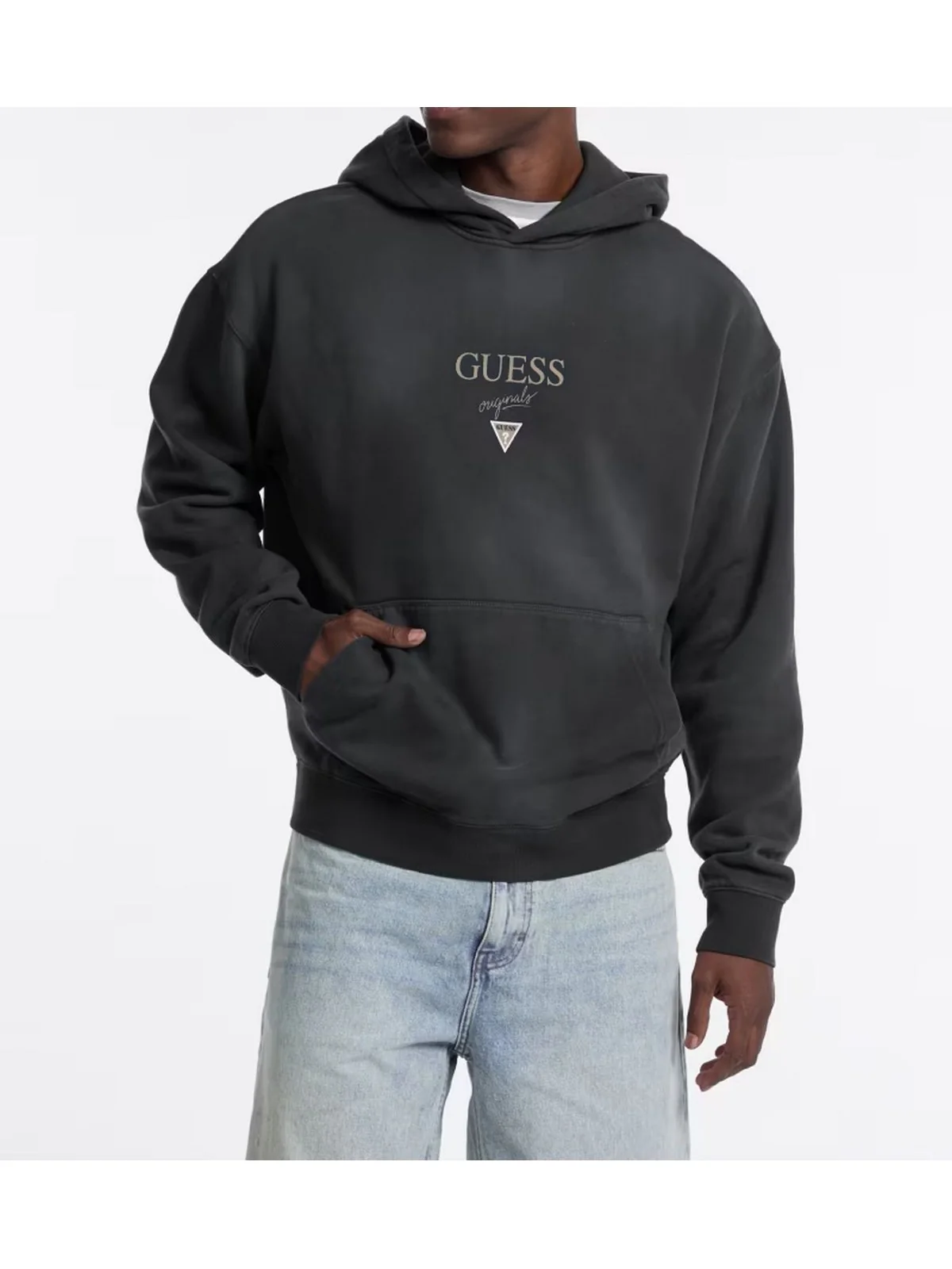 GUESS Felpa Uomo GO BAKER LOGO HOODIE M5BQ42 K4110 JTMU JET BLACK MULTI - Image 2