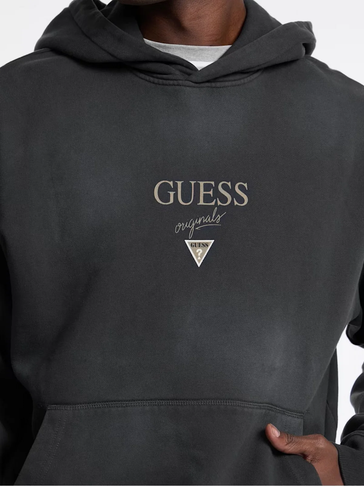 GUESS Felpa Uomo GO BAKER LOGO HOODIE M5BQ42 K4110 JTMU JET BLACK MULTI - Image 4