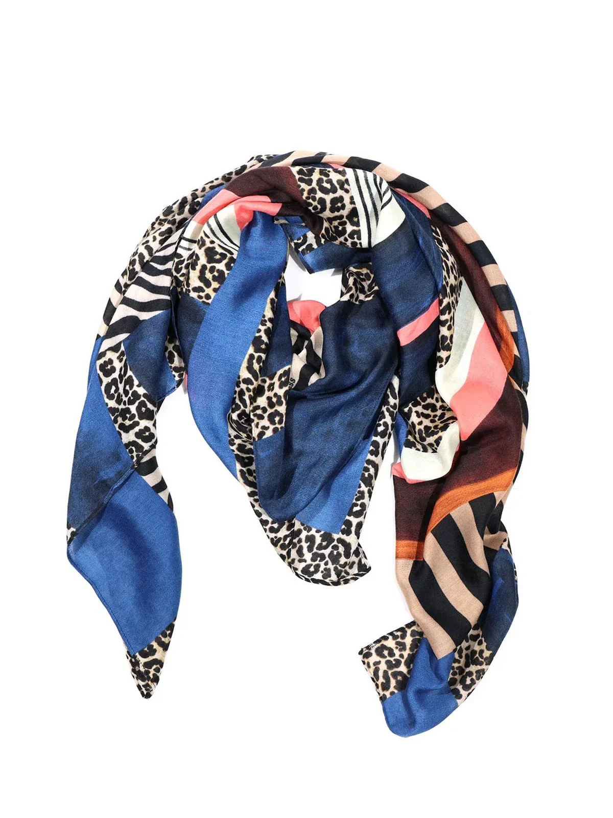 GUESS Foulard Donna Kefiah 130X130 AW9990 POL03 BLM Blu - Image 2