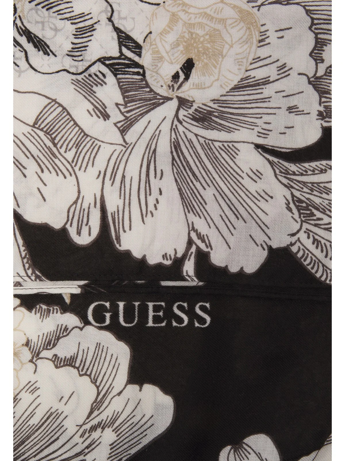 GUESS Foulard Donna Kefiah 140X140 AW9988 POL03 BLA Nero - Image 2