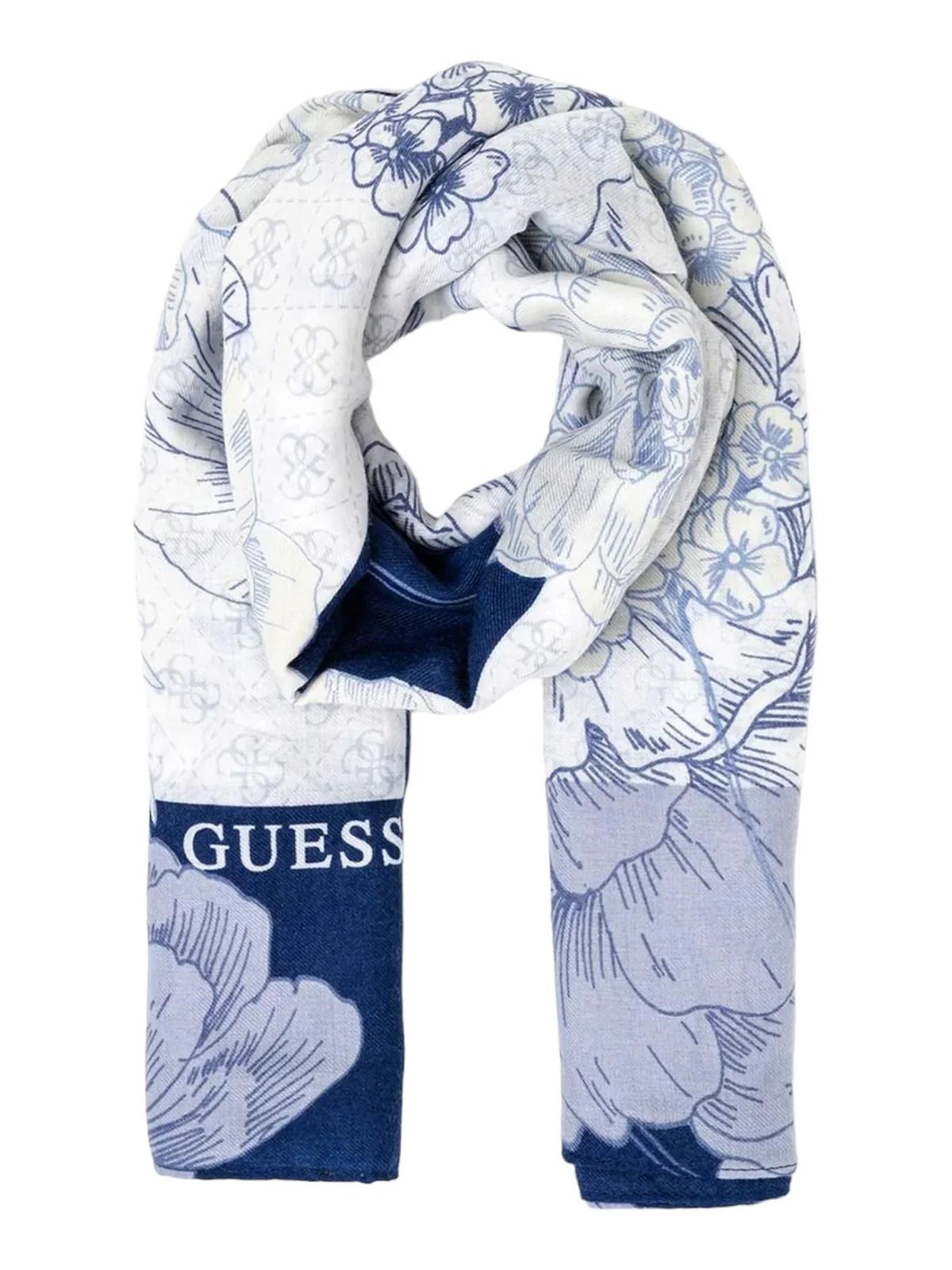 GUESS Foulard Donna Kefiah 140X140 AW9988 POL03 BLU Blu - Image 2