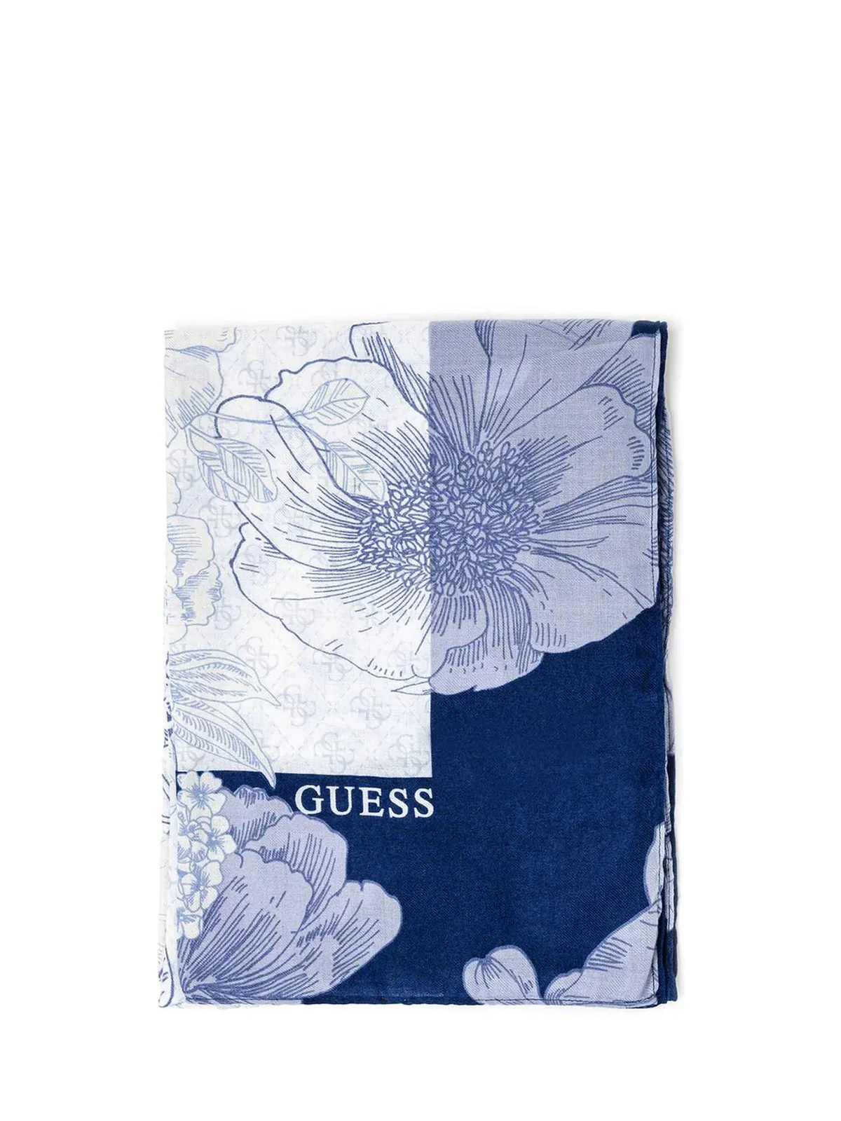 GUESS Foulard Donna Kefiah 140X140 AW9988 POL03 BLU Blu - Image 3