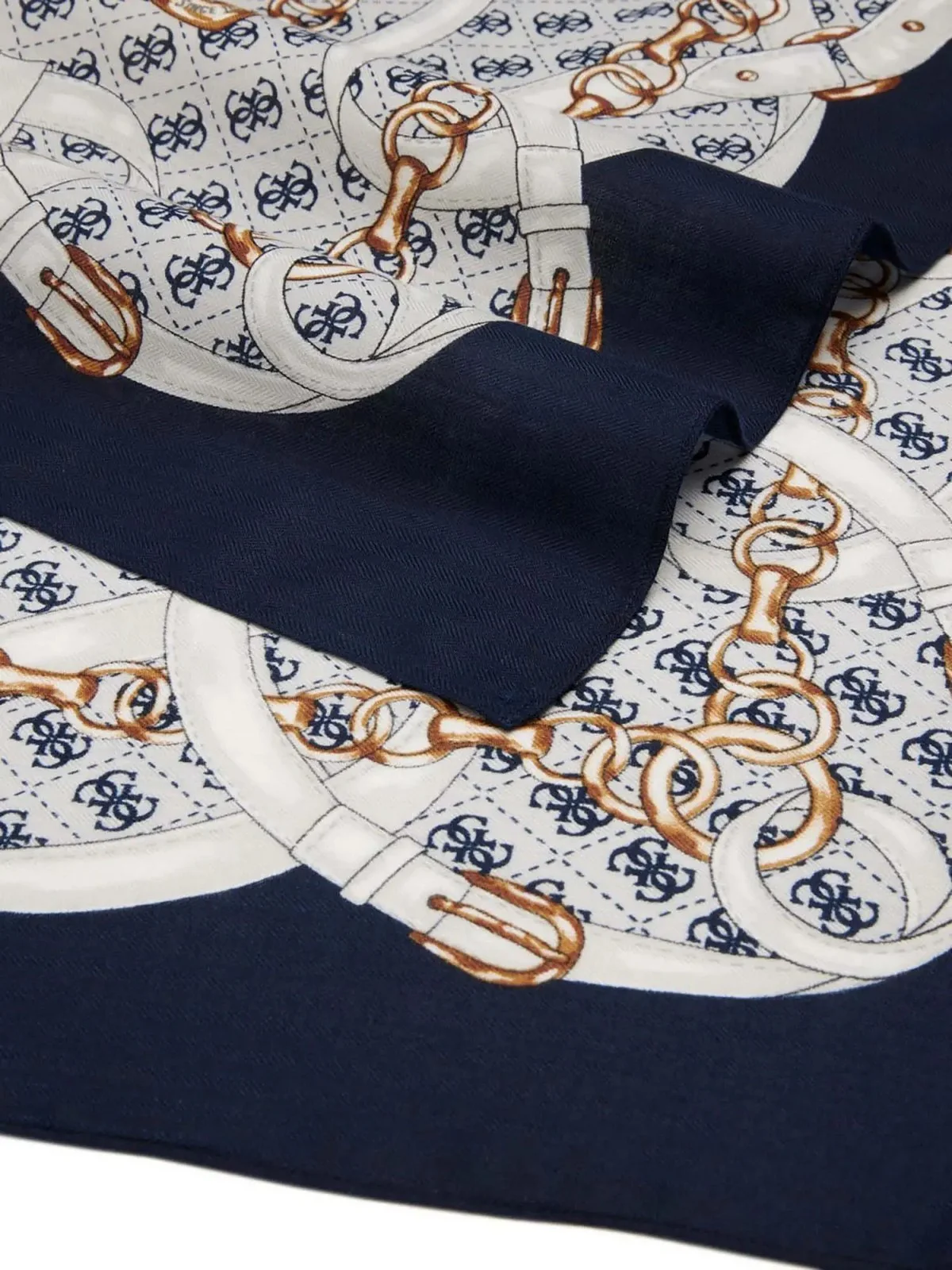 GUESS Foulard Donna NOELLE PRINTED KEFIAH 130X130 AW5412 POL03 BLU BLUE - Image 2