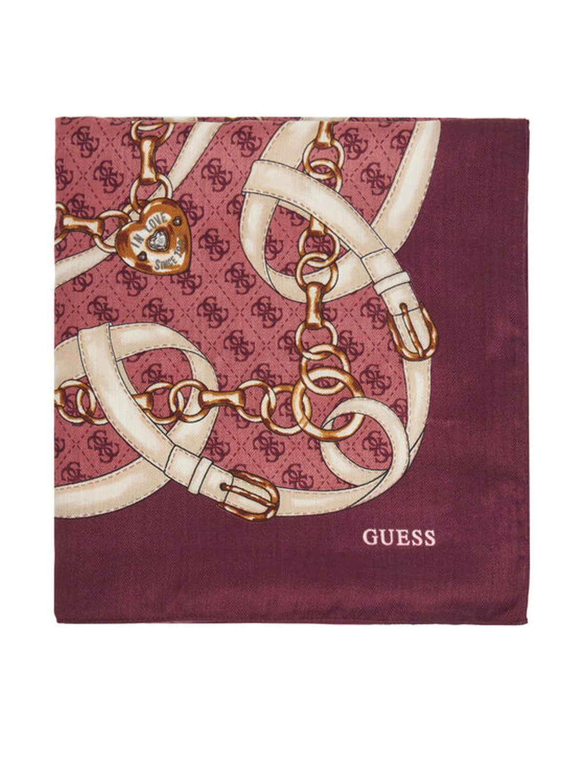 GUESS Foulard Donna NOELLE PRINTED KEFIAH 130X130 AW5412 POL03 WIN WINE - Image 2