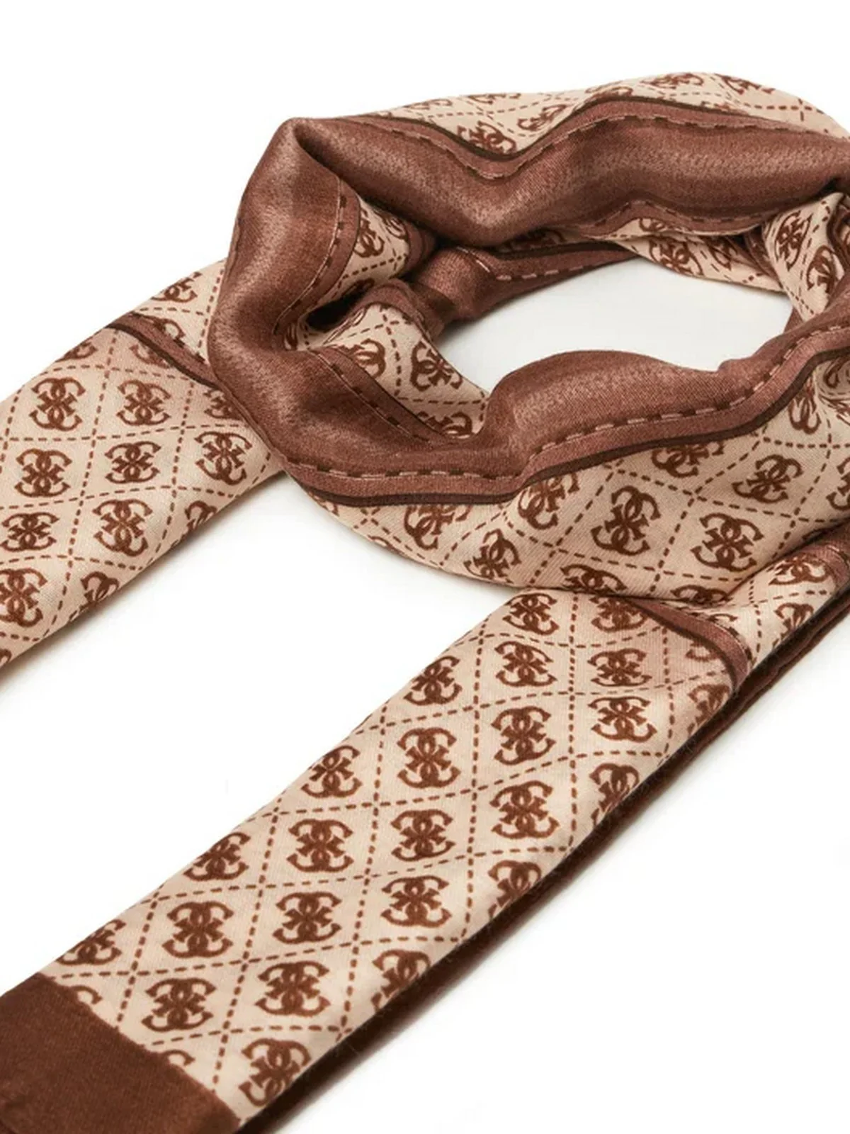 GUESS Foulard Donna NOELLE PRINTED SCARF 90X180 AW5413 POL03 LTL LATTE LOGO - Image 3