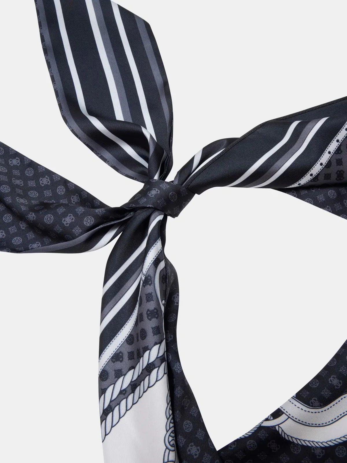 GUESS Foulard Donna PRINTED BANDANA 70 X 70 AW5489 POL03 BLA BLACK - Image 5