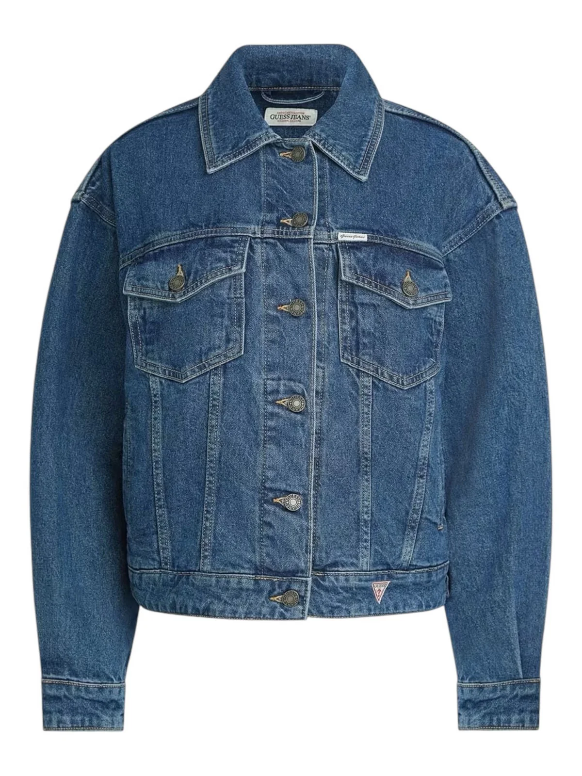 GUESS Giacca Donna GJ OVERSIZE TRUCKER JACKET W4YN56 D5CC3 M3DW Blu