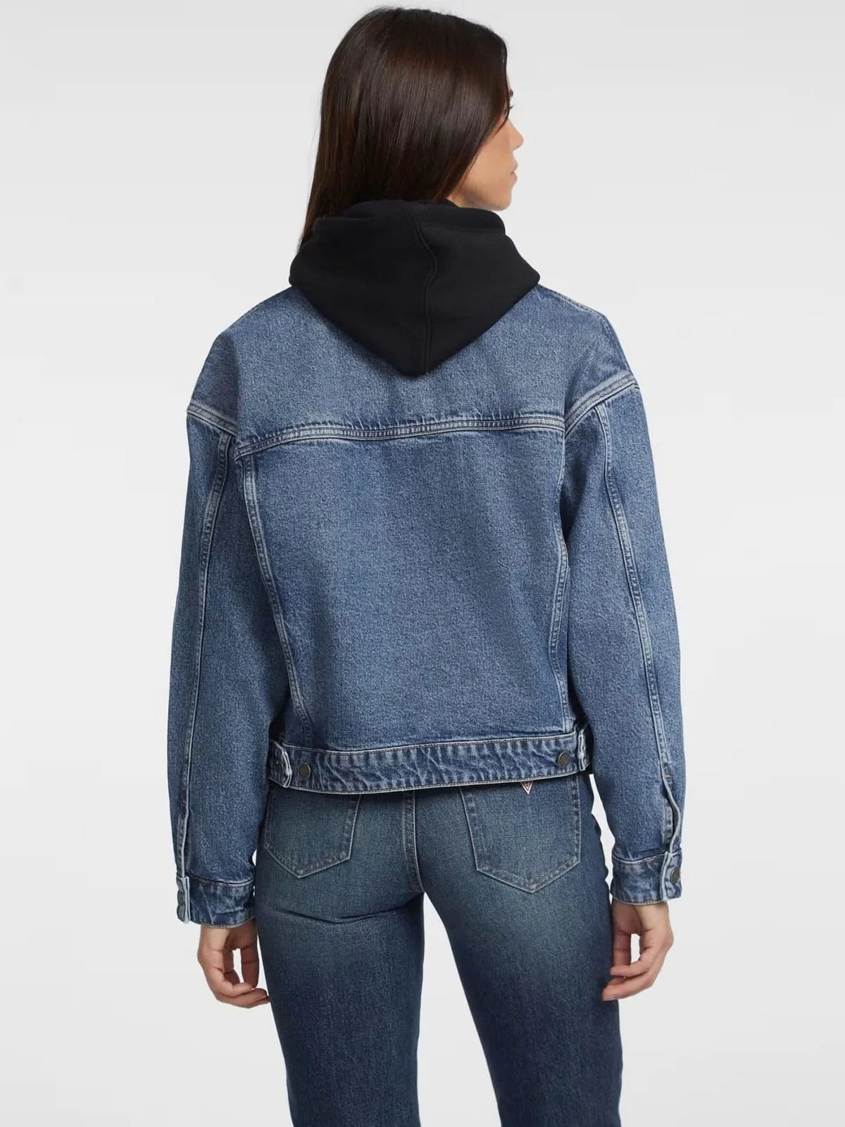 GUESS Giacca Donna GJ OVERSIZE TRUCKER JACKET W4YN56 D5CC3 M3DW Blu - Image 5