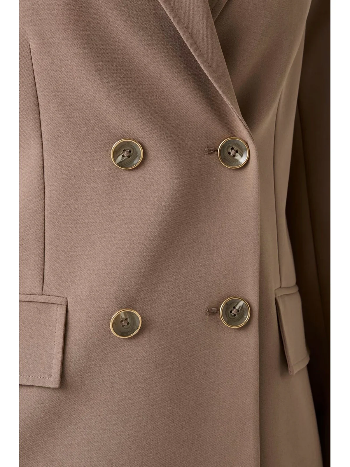 GUESS Giacca Donna NAUSICA DOUBLE BREAST BLAZER W6RN44 WH9Y2 G1EC WALNUT SHELL - Image 6