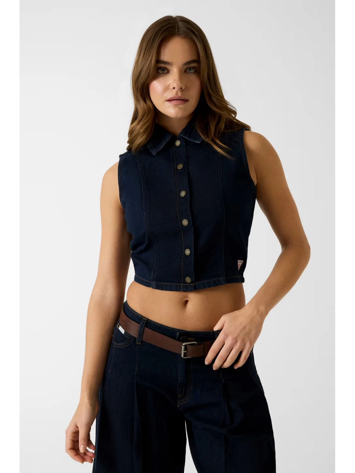 GUESS Gilet Donna GJ CROPPED TOP W6GHZ9 D7971 GSMM GJ SUMMER VINTAGE DA - Image 2