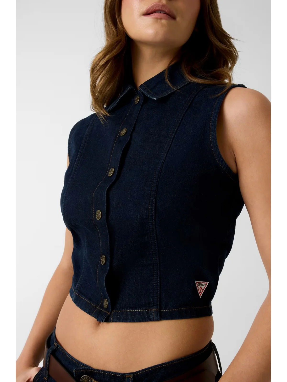 GUESS Gilet Donna GJ CROPPED TOP W6GHZ9 D7971 GSMM GJ SUMMER VINTAGE DA - Image 5