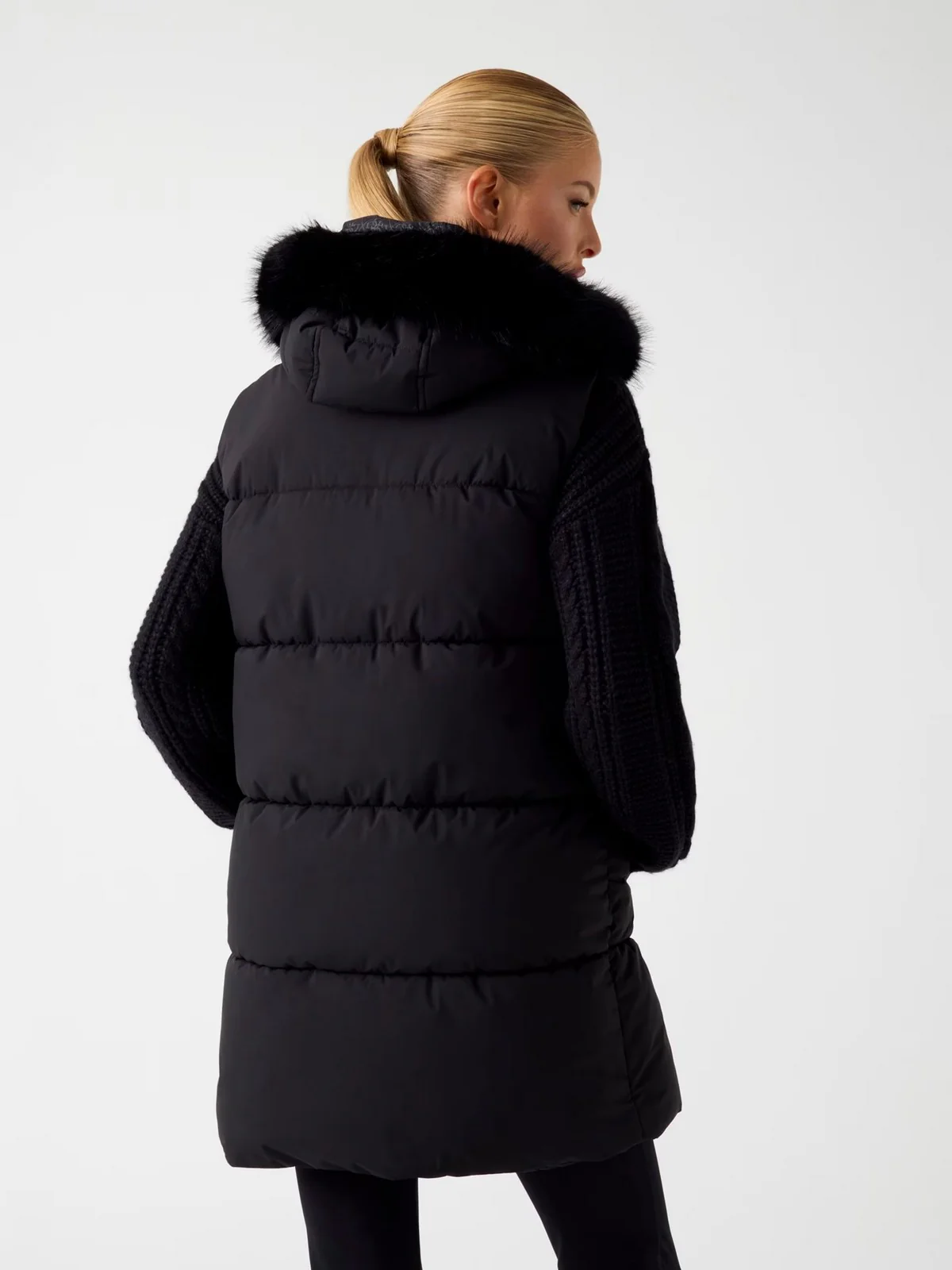 GUESS Gilet Donna KATRINA SKI HOODY VEST W5BL81 W3282 JBLK Jet Black A996 - Image 4