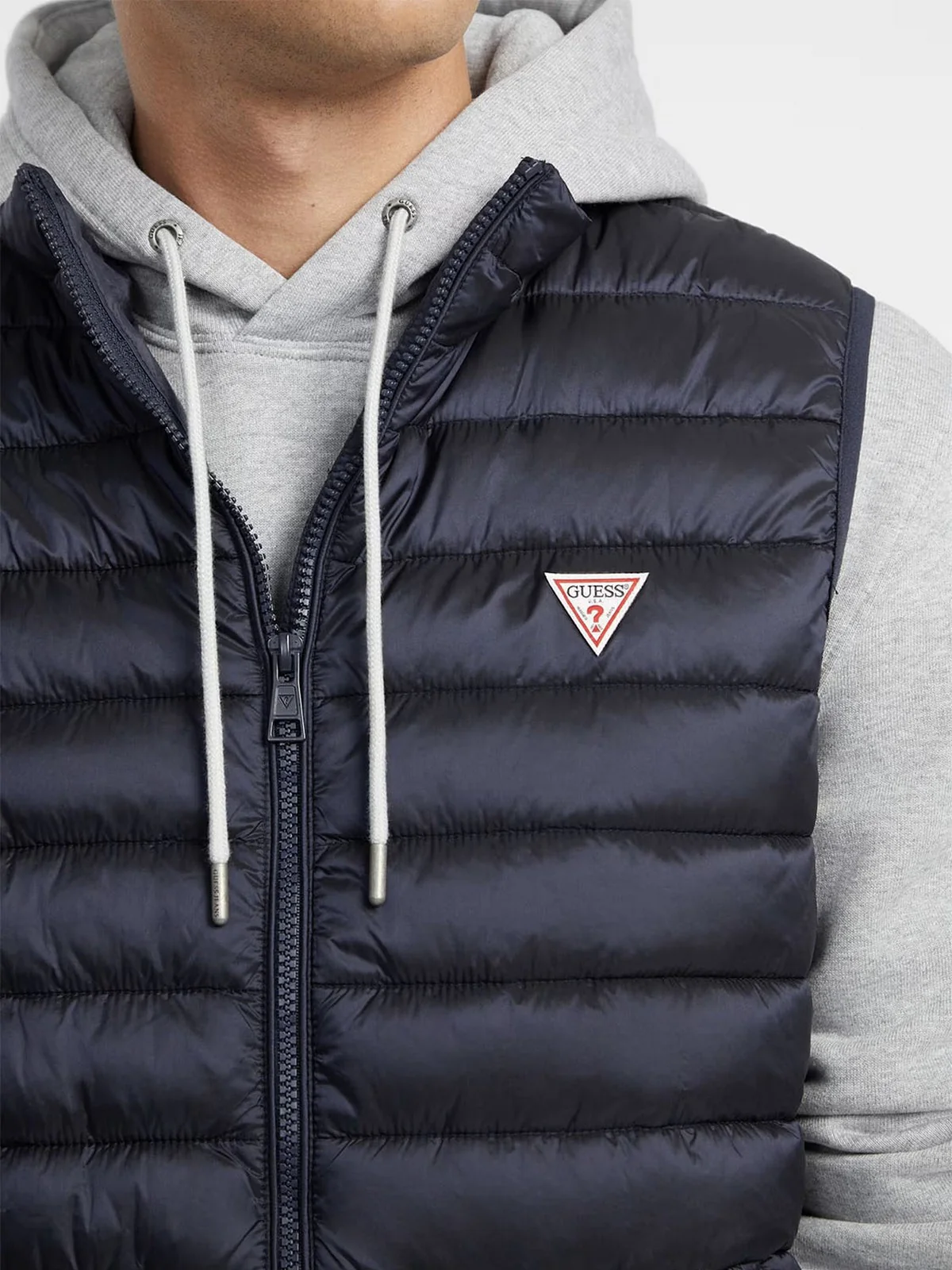 GUESS Gilet Uomo Gj Hooded Puffer Ves M4YN11 WG922 A71W Blu - Image 4
