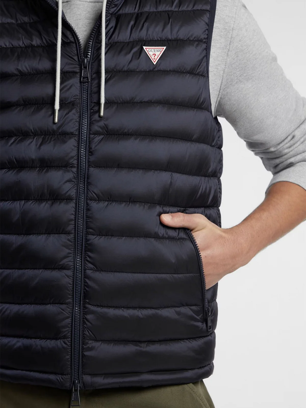 GUESS Gilet Uomo Gj Hooded Puffer Ves M4YN11 WG922 A71W Blu - Image 5
