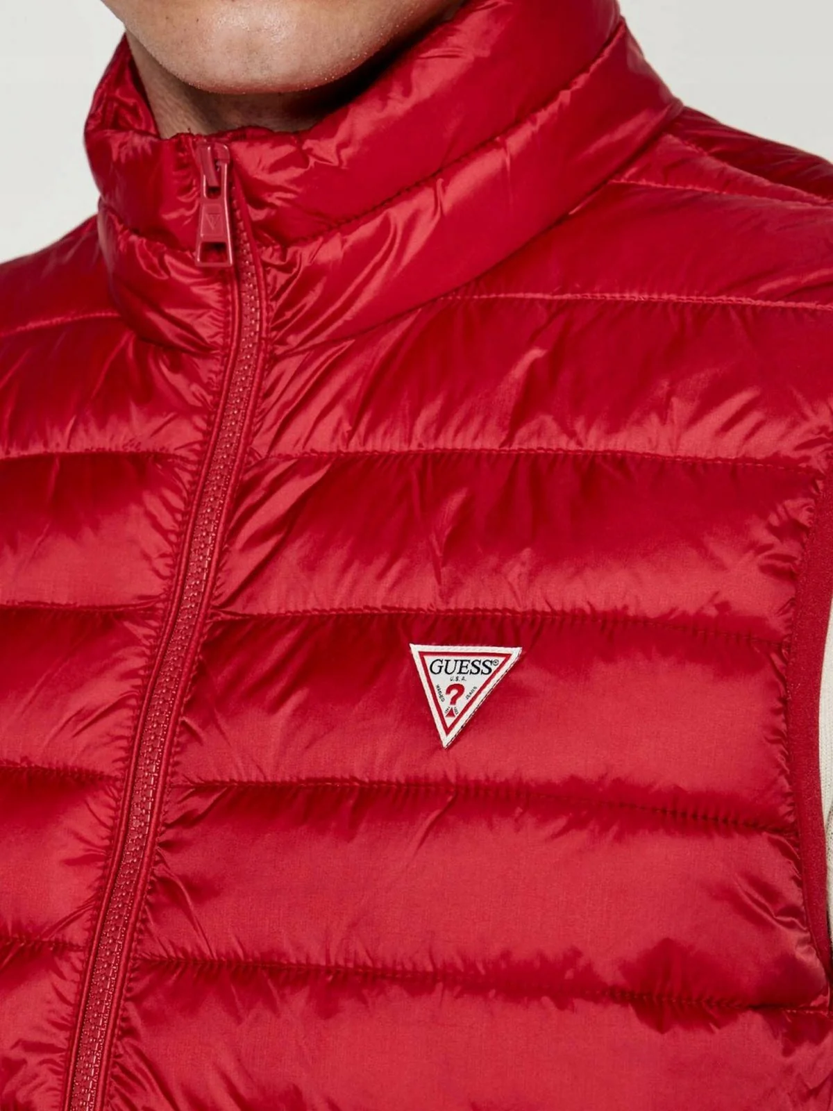 GUESS Gilet Uomo Gj Hooded Puffer Ves M4YN11 WG922 G585 Rosso - Image 2