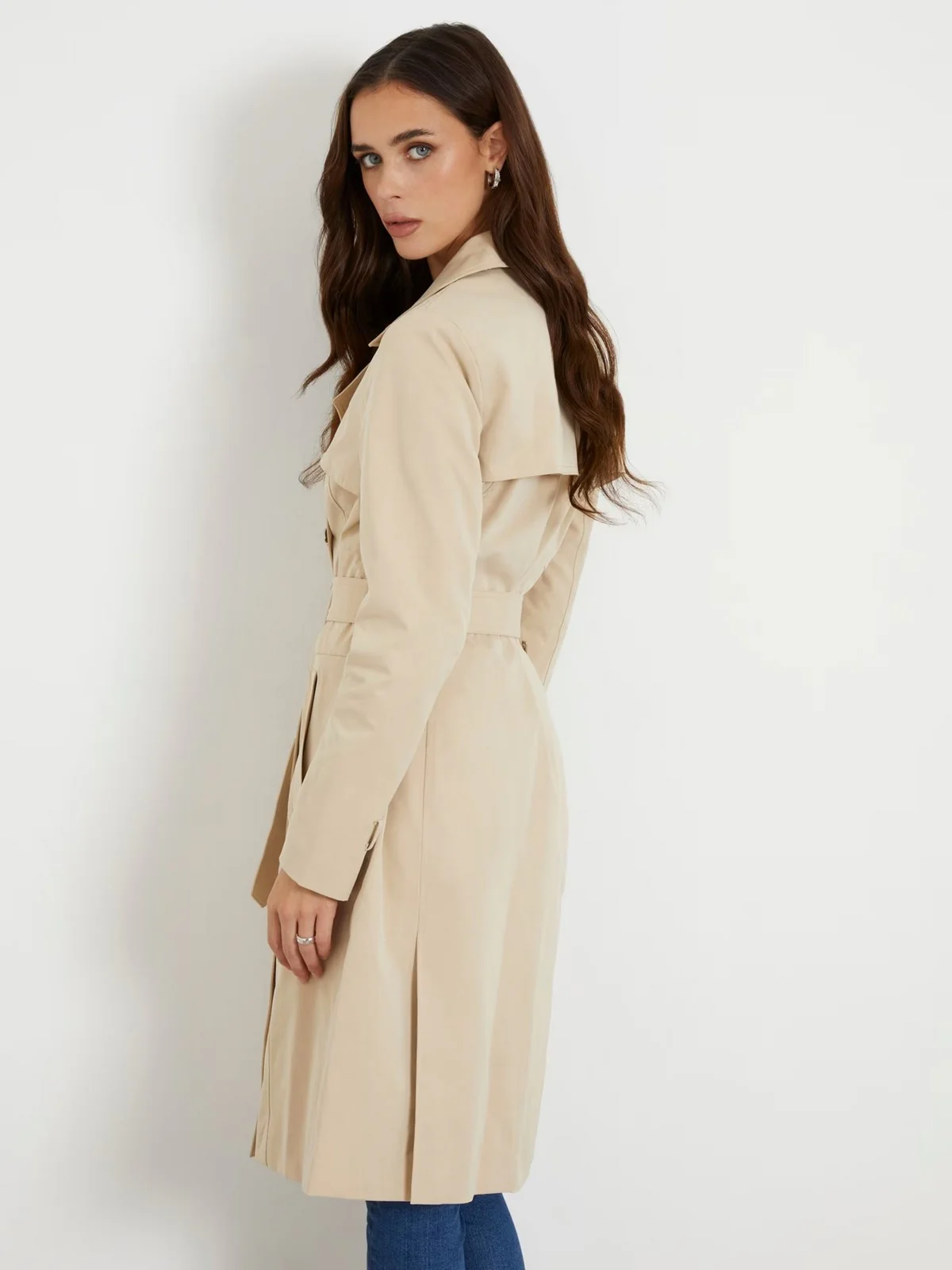 GUESS Giubbino Donna Asia Trench W4RL00 WF5Z2 G1L7 Beige - Image 4