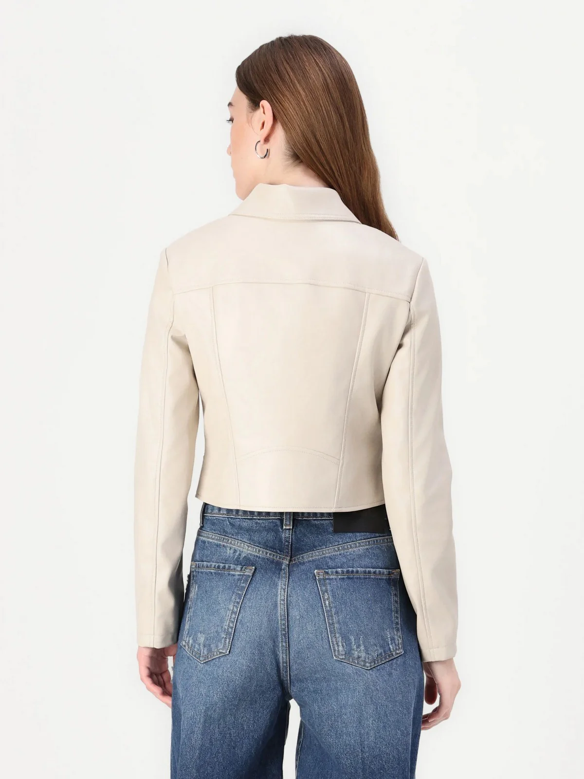 GUESS Giubbino Donna CLEMENCE PU LEATHER JACKET W5RL22 WE480 F1O8 Bianco - Image 3