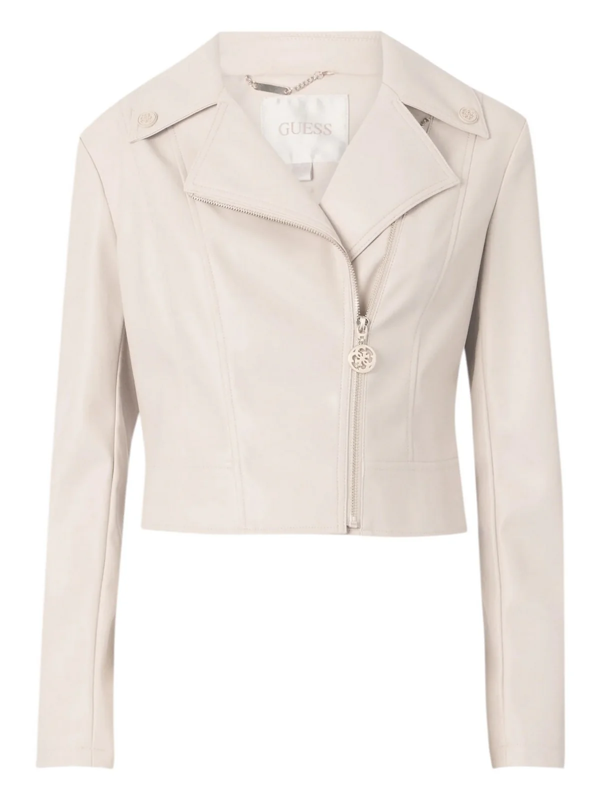 GUESS Giubbino Donna CLEMENCE PU LEATHER JACKET W5RL22 WE480 F1O8 Bianco - Image 5