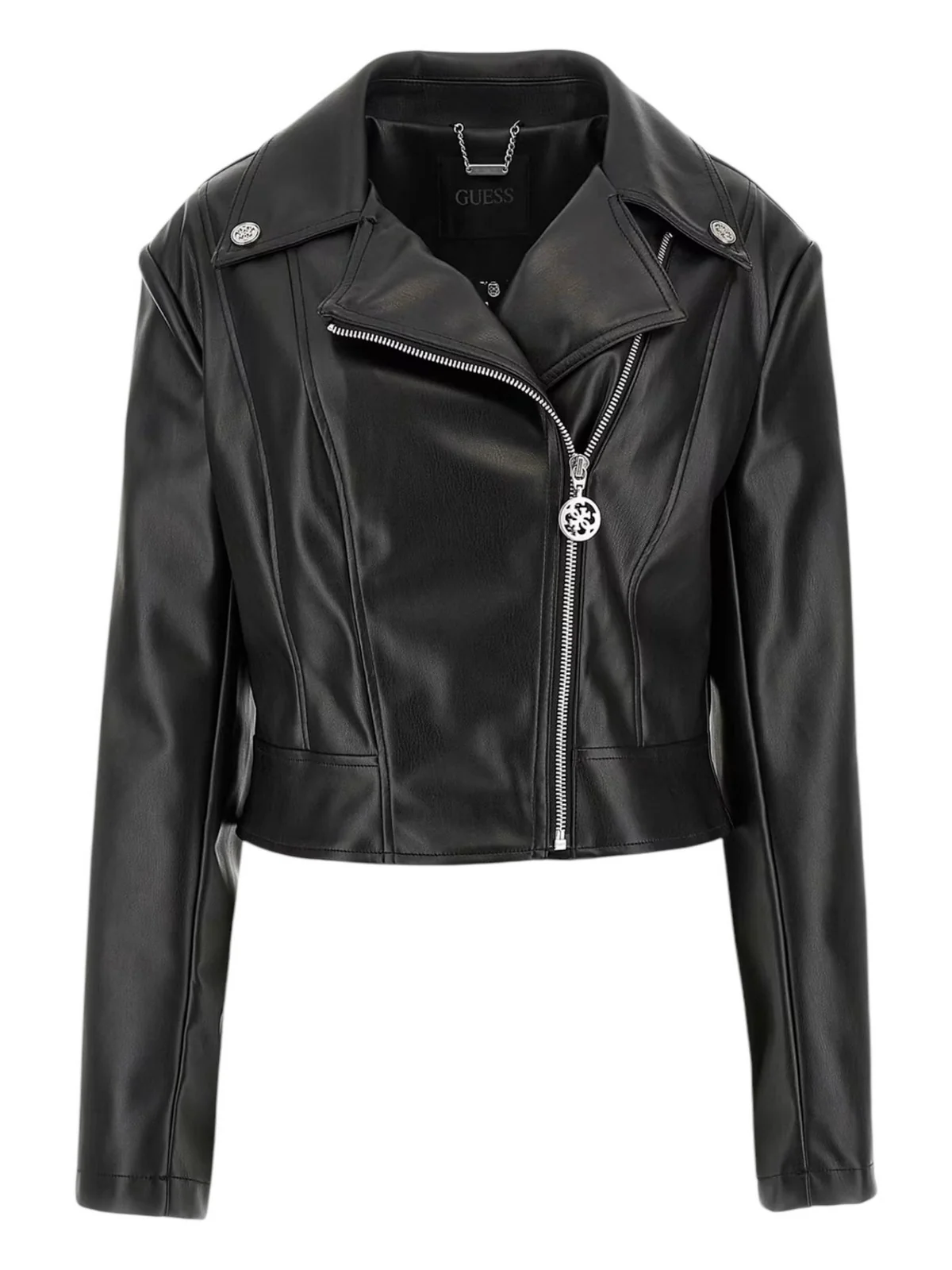 GUESS Giubbino Donna CLEMENCE PU LEATHER JACKET W5RL22 WE480 JBLK Nero - Image 5
