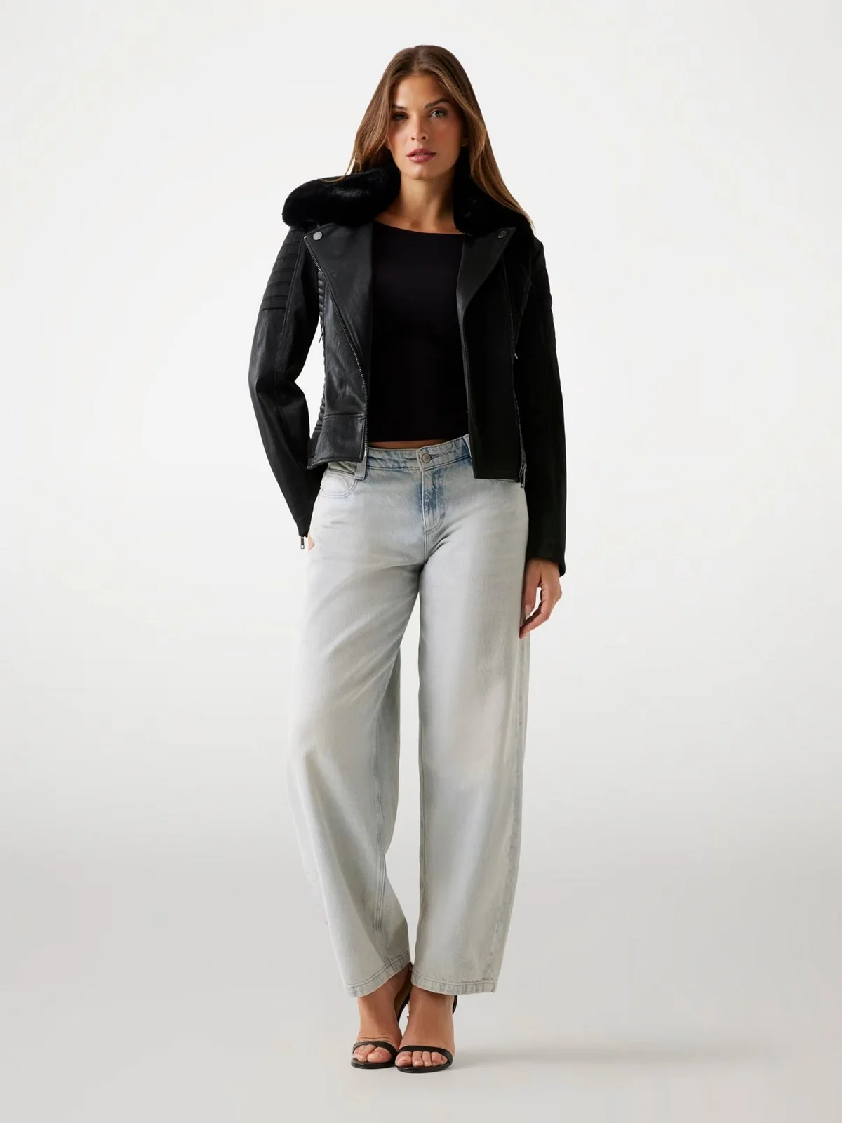 GUESS Giubbino Donna DARCEY BIKER JACKET W5BL35 W2820 JBLK Jet Black A996 - Image 3
