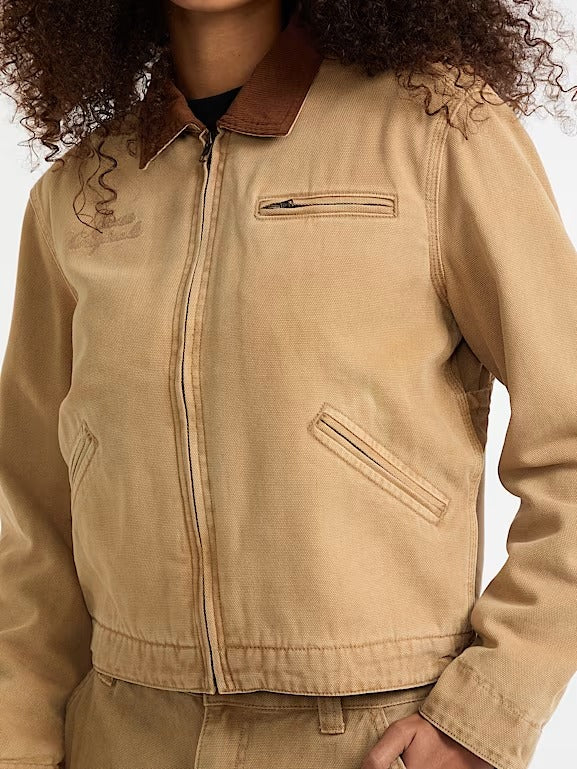 GUESS Giubbino Donna GO CROPPED WORKWEAR JACKET W5BN80 WG163 G1K9 HERB TAN - Image 2