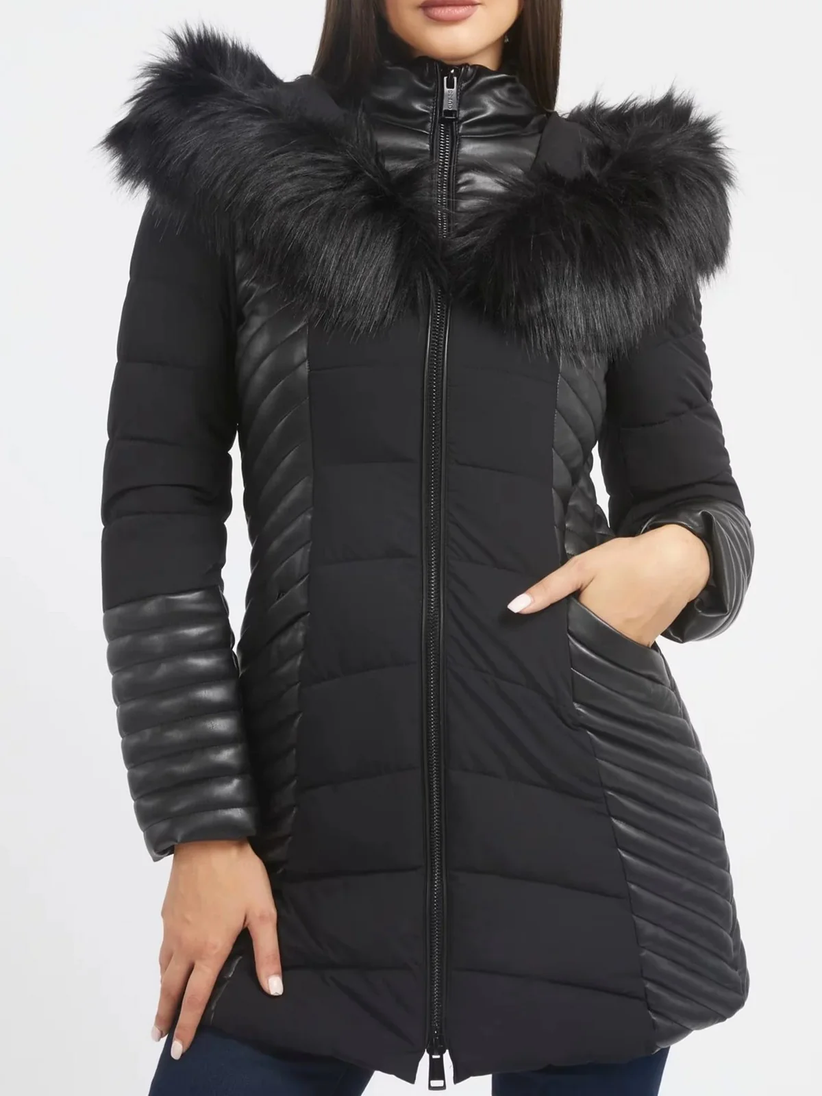 GUESS Giubbino Donna NEW OXANA JACKET W4BL61 WGLZ0 JBLK Jet Black A996 - Image 2