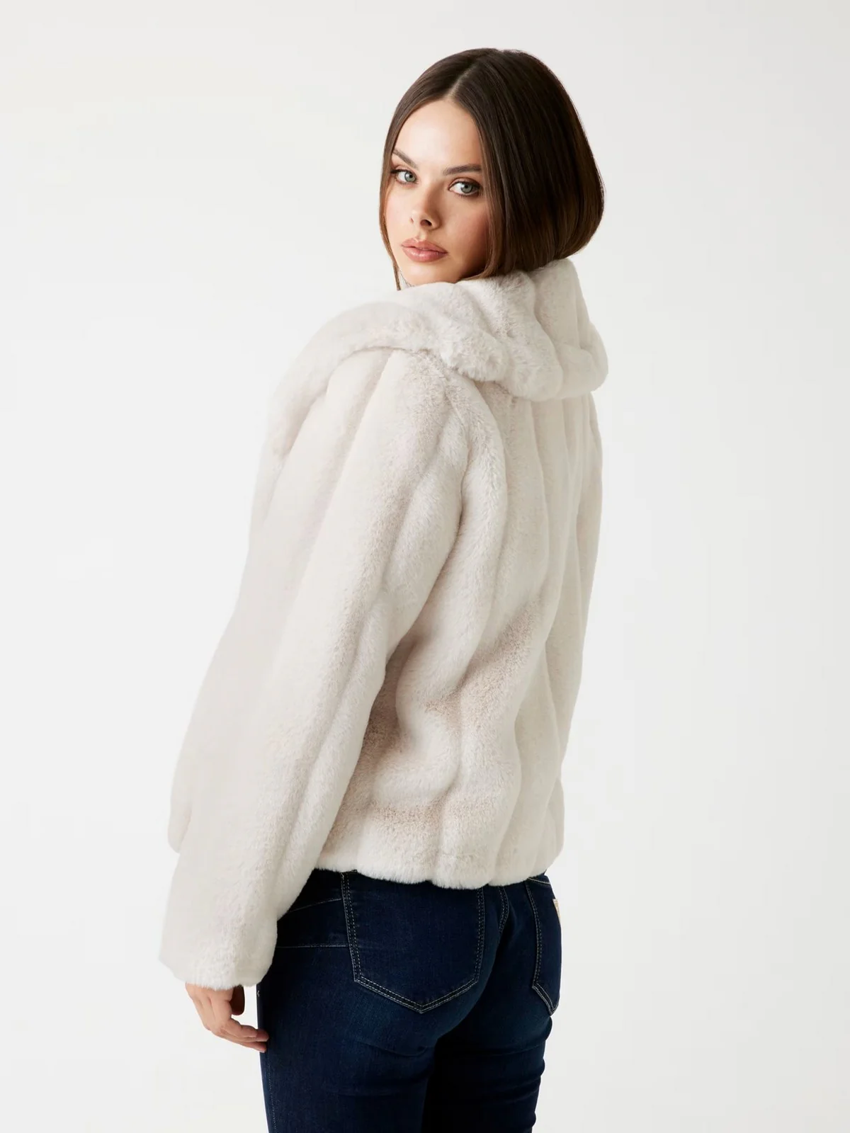 GUESS Giubbino Donna NEW SOPHY JACKET W0BL0N WDCH0 G9L9 MUTED STONE - Image 5