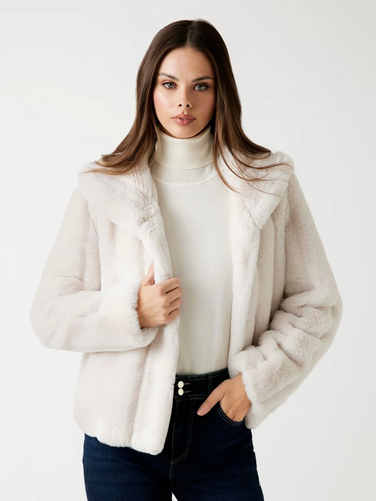 GUESS Giubbino Donna NEW SOPHY JACKET W0BL0N WDCH0 G9L9 MUTED STONE - Image 6
