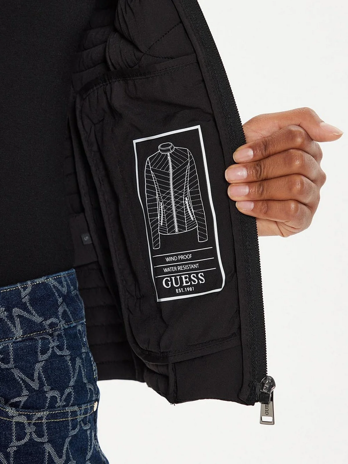 GUESS Giubbino Donna NEW VONA JACKET W4YL06 KCBV0 JBLK Nero - Image 5