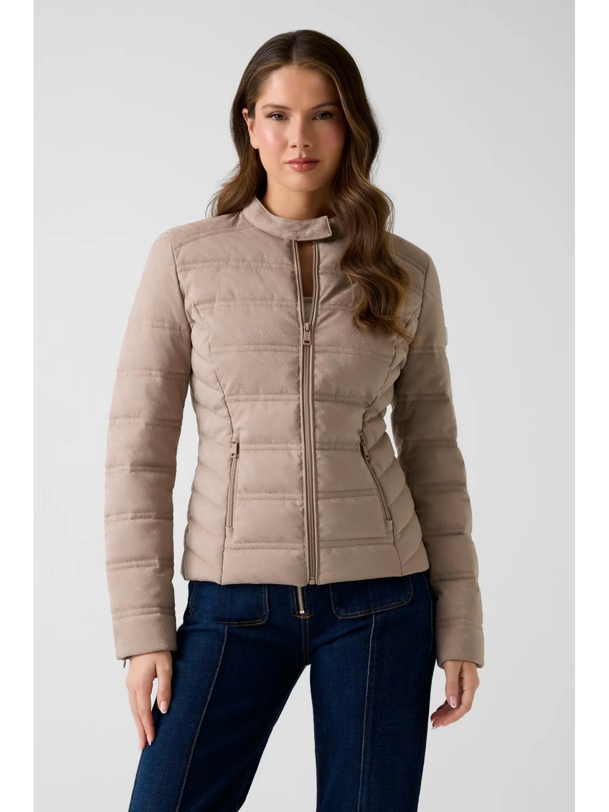 GUESS Giubbino Donna New Vona Logo Jacket W6RL02 WJ492 A10L SUMMER CLAY - Image 2