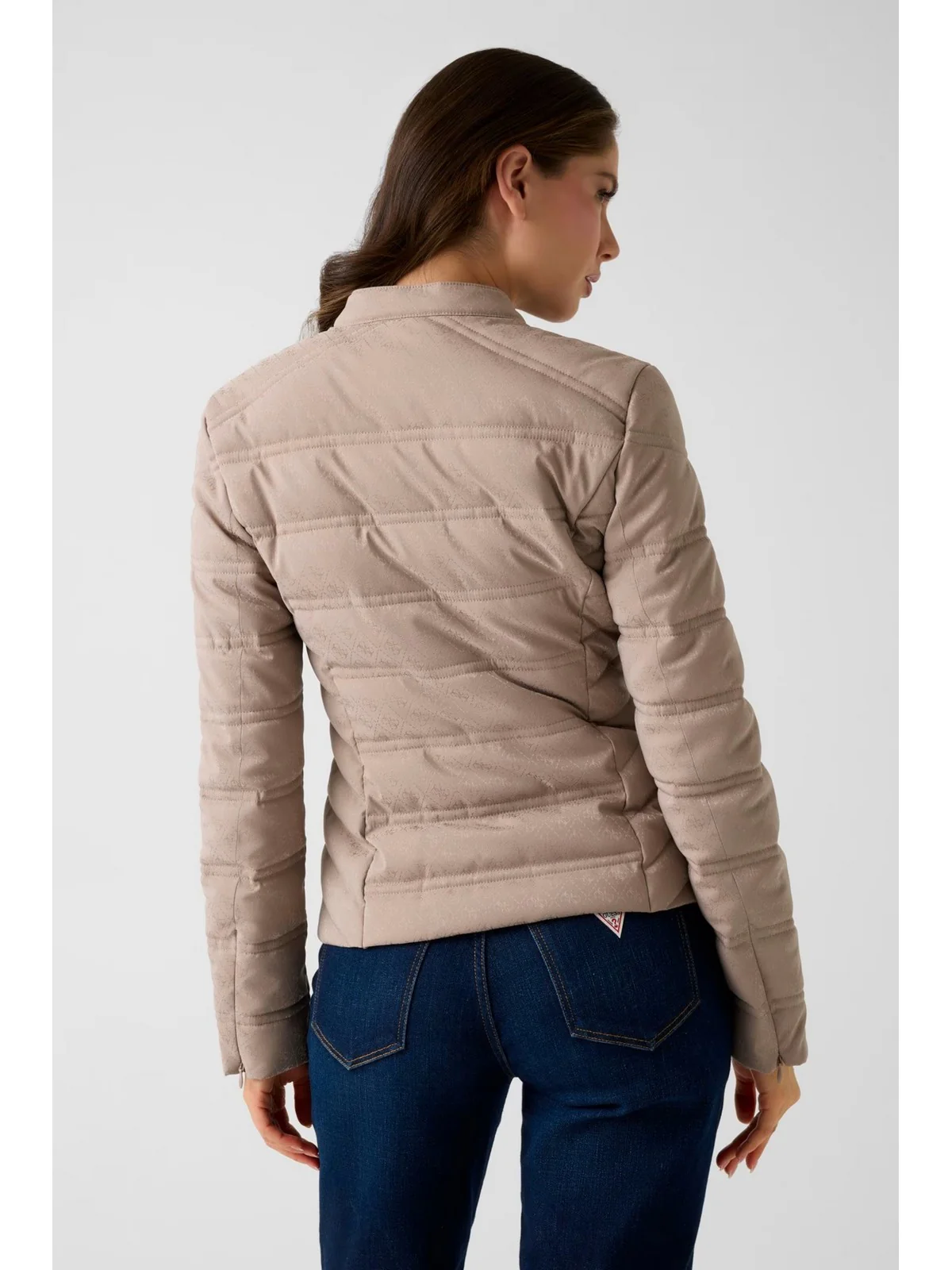 GUESS Giubbino Donna New Vona Logo Jacket W6RL02 WJ492 A10L SUMMER CLAY - Image 4