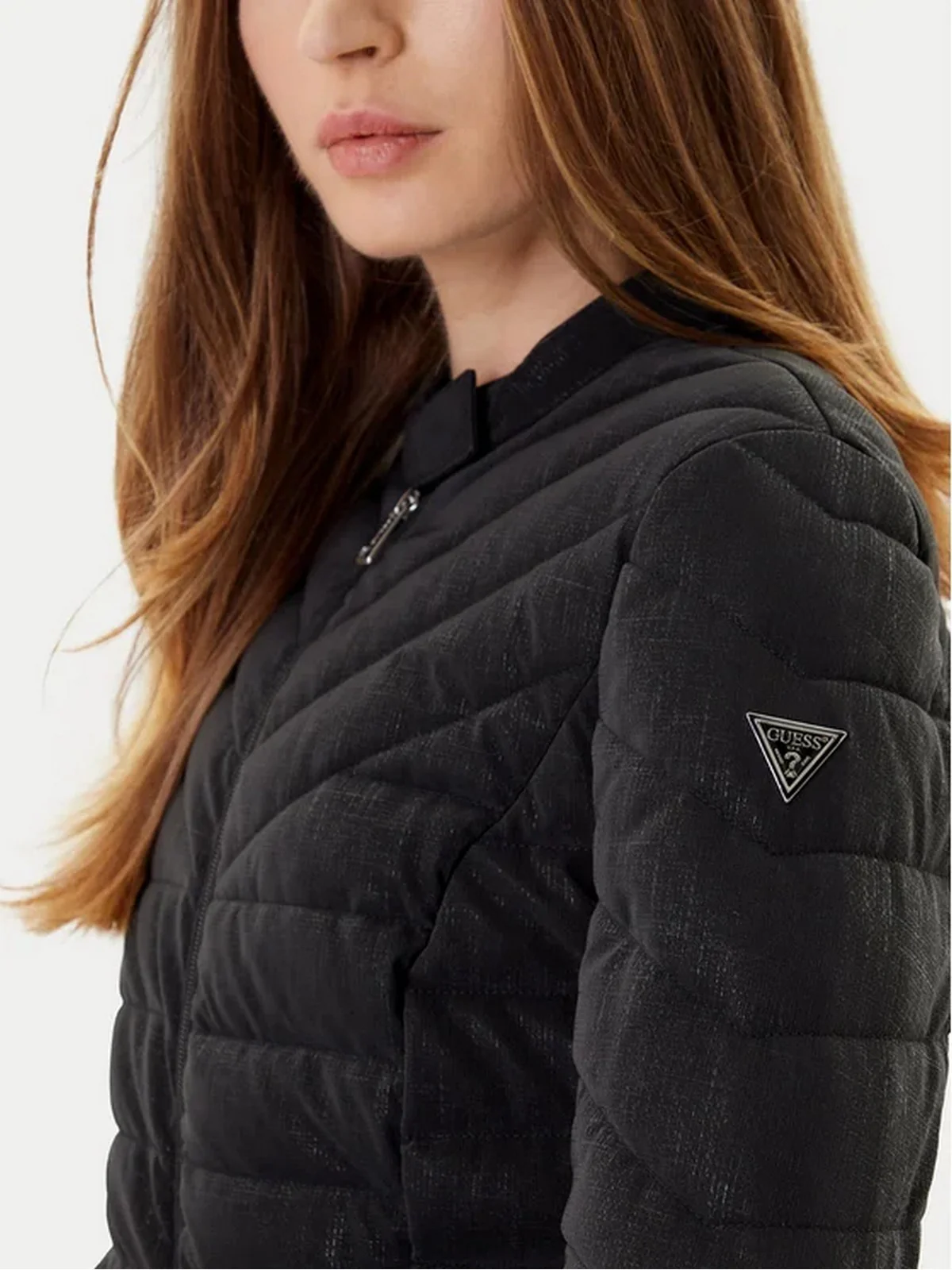 GUESS Giubbino Donna NEW VONA STRETCH JACKET W5YL13 WHDQ0 JBLK Jet Black A996 - Image 3
