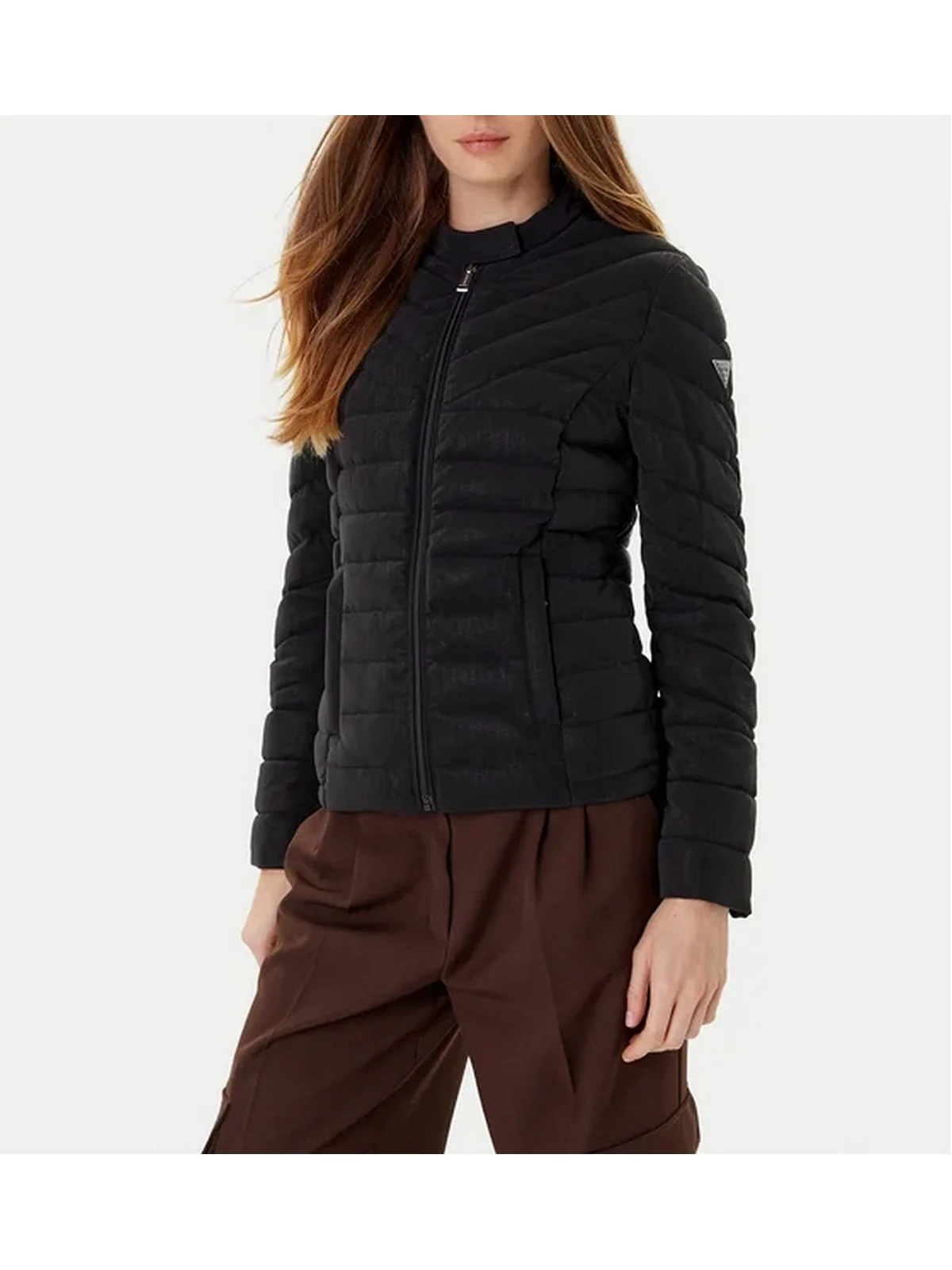 GUESS Giubbino Donna NEW VONA STRETCH JACKET W5YL13 WHDQ0 JBLK Jet Black A996 - Image 5