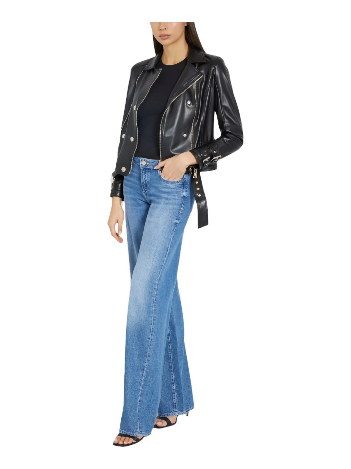 GUESS Giubbino Donna Olivia Moto Jacket W3BL93 K8S30 JTMU Nero - Image 3