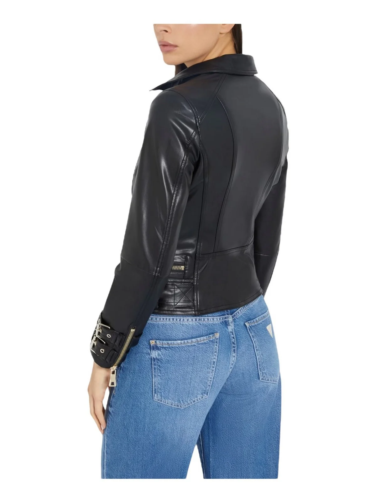 GUESS Giubbino Donna Olivia Moto Jacket W3BL93 K8S30 JTMU Nero - Image 4