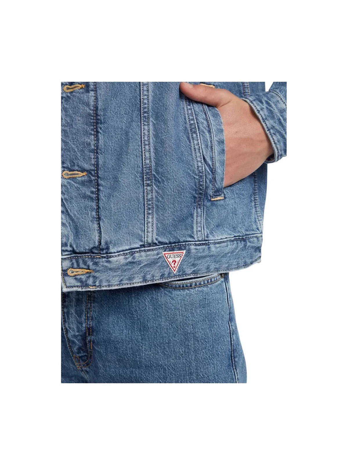 GUESS Giubbino Uomo GJ MENS OVERSIZE TRUCKER JACKE M4YN38 D5DO2 GAM1 GJ ARTISTIC MEDIUM W - Image 2