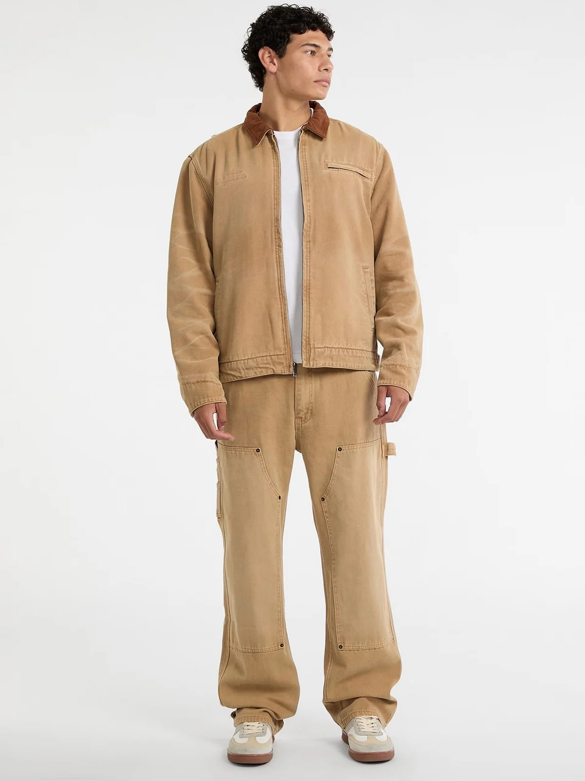 GUESS Giubbino Uomo GO WORK DETAIL JACKET M5BN61 WG163 G1K9 HERB TAN - Image 3