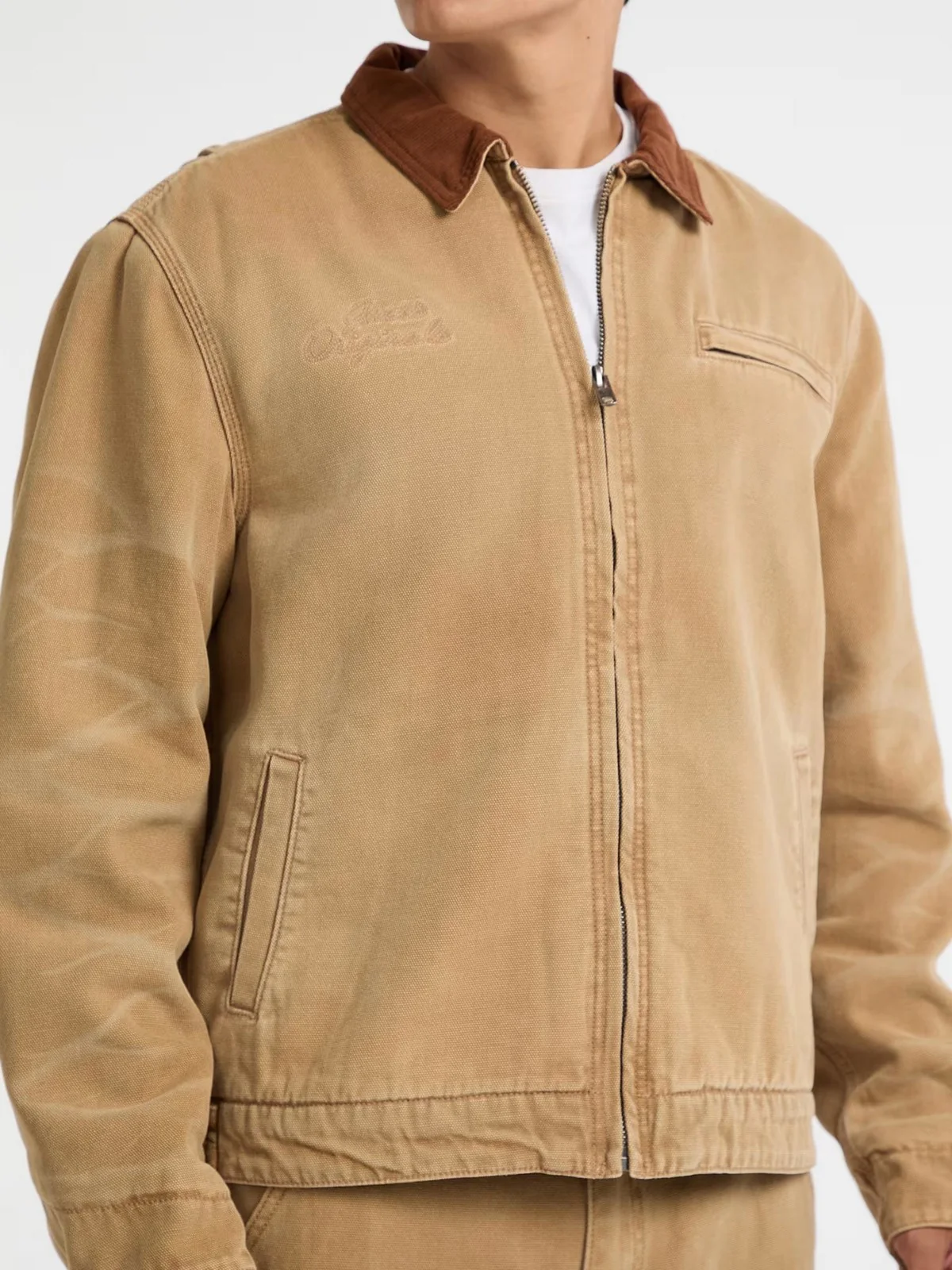 GUESS Giubbino Uomo GO WORK DETAIL JACKET M5BN61 WG163 G1K9 HERB TAN - Image 4