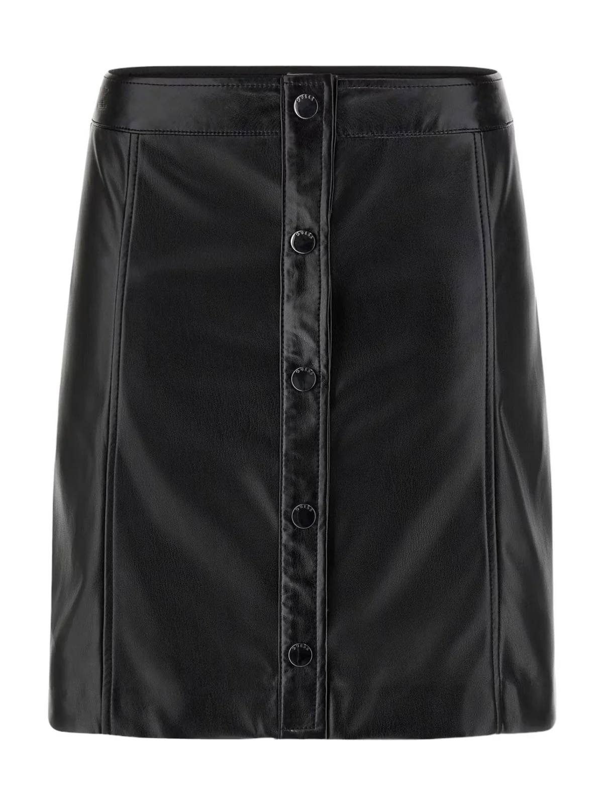 GUESS Gonna Donna CAROLA FAUX LEATHER MINI SKIRT W3YD65 WF8Q0 JBLK Nero