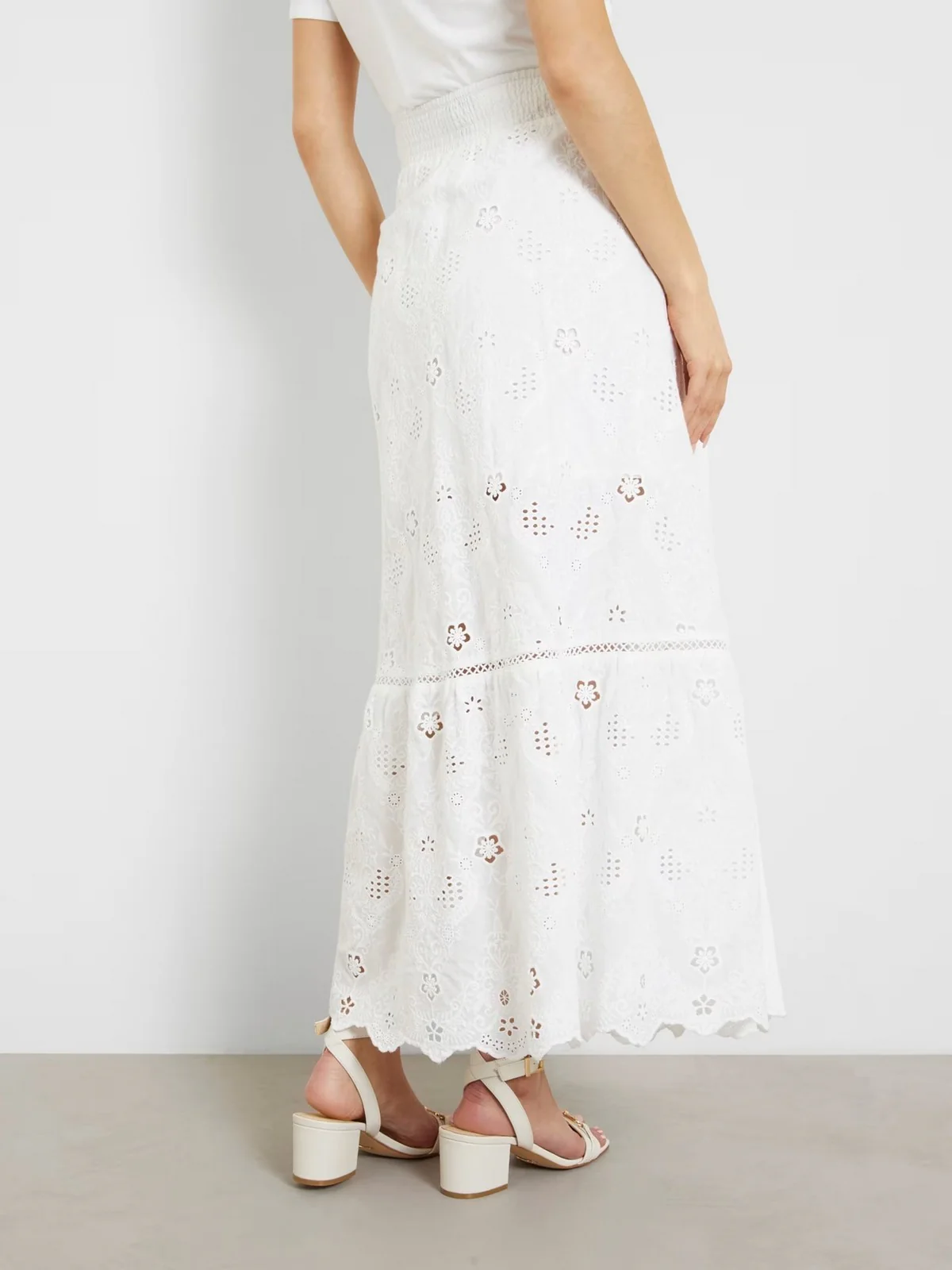 GUESS Gonna Donna Frida Long Embro Ski W4GD66 WG4F0 G011 Bianco - Image 3