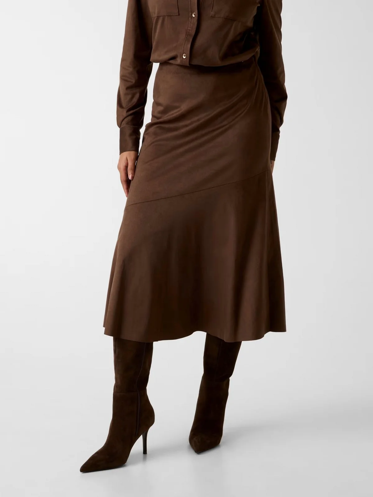 GUESS Gonna Donna NUNZIA LONG SKIRT W6RD15 WJ472 G1EA DARK COFFEE - Image 2