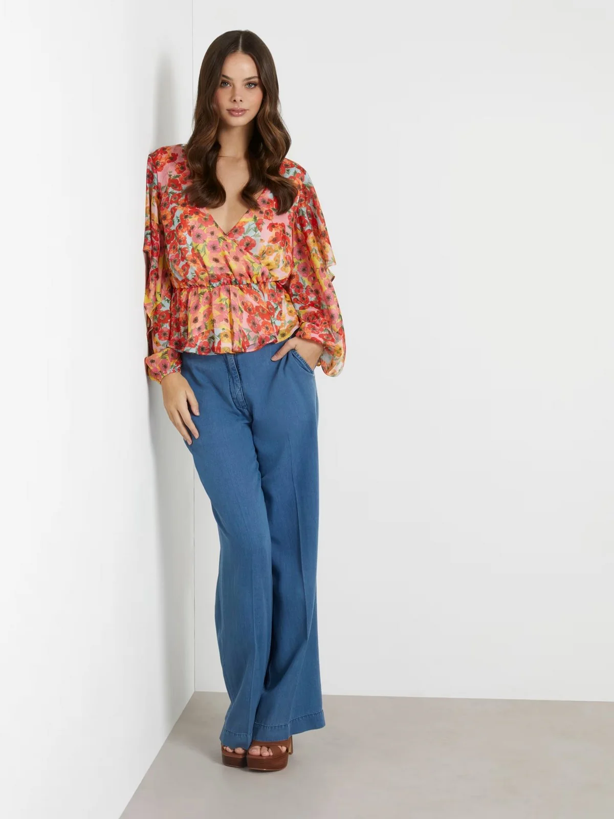 GUESS Jeans Donna Eliane Pant W4GA0N D5CD2 S0RT Blu - Image 5