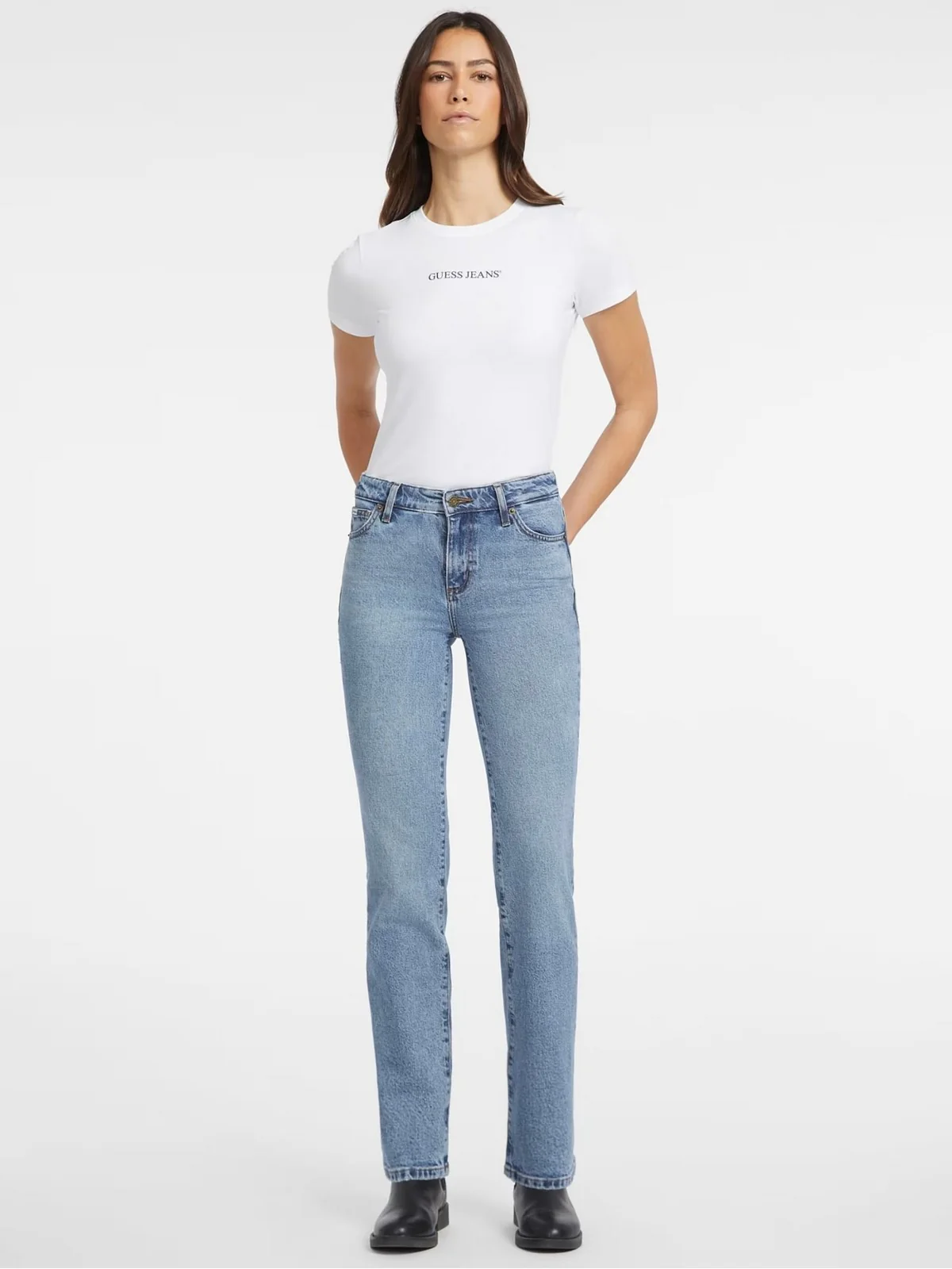 GUESS Jeans Donna GJ G08 MID RISE STRAIGHT W4YA98 D5CC5 GJLV GJ LIGHT VINTAGE WAS - Image 2