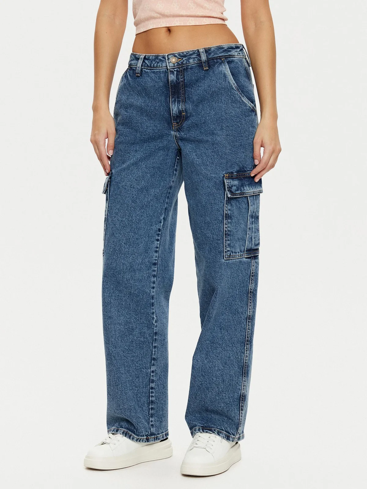 GUESS Jeans Donna GJ G10 CARGO W5RA1R D5M43 M3DW Blu - Image 2