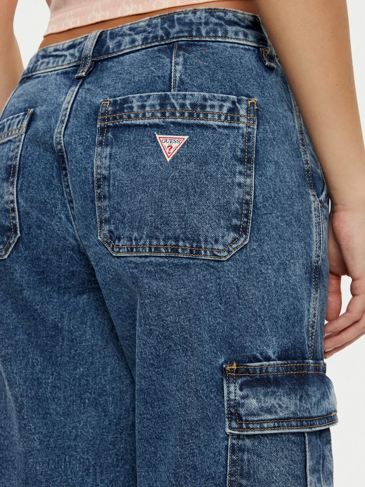 GUESS Jeans Donna GJ G10 CARGO W5RA1R D5M43 M3DW Blu - Image 4